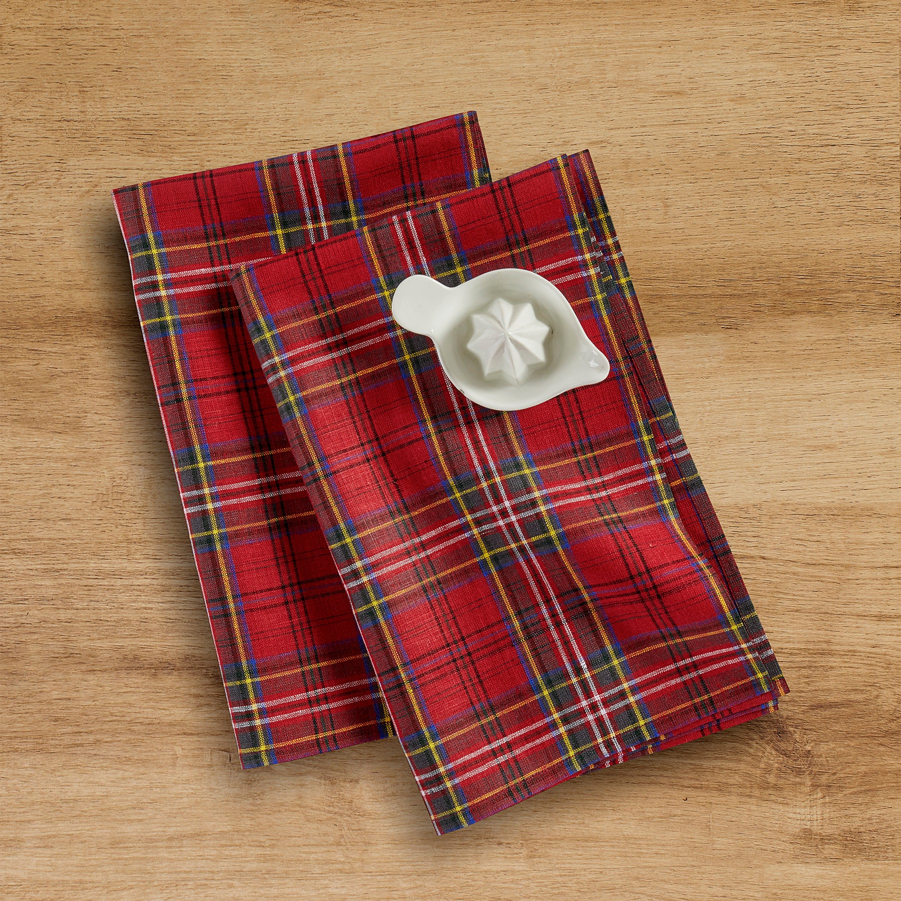Classic Tartan Plaid Kitchen Towels Set of 2 - Absorbent Cotton Dish Towels for Drying Dishes, Cleaning & Decor - Perfect for Farmhouse, Rustic & Modern Kitchens