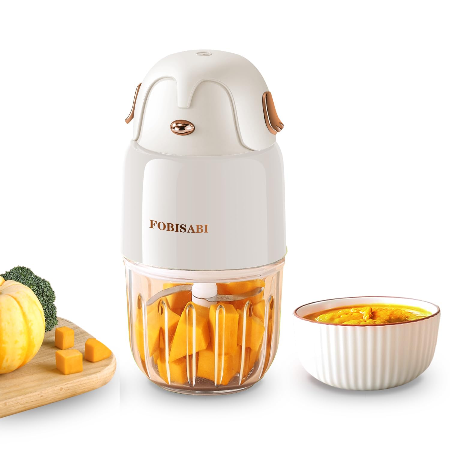 Baby Food Maker & Blender for Fruits, Veggies, Meat - Puree Maker for Healthy Baby Meals (CA White) - Perfect for Homemade Baby Food Prep