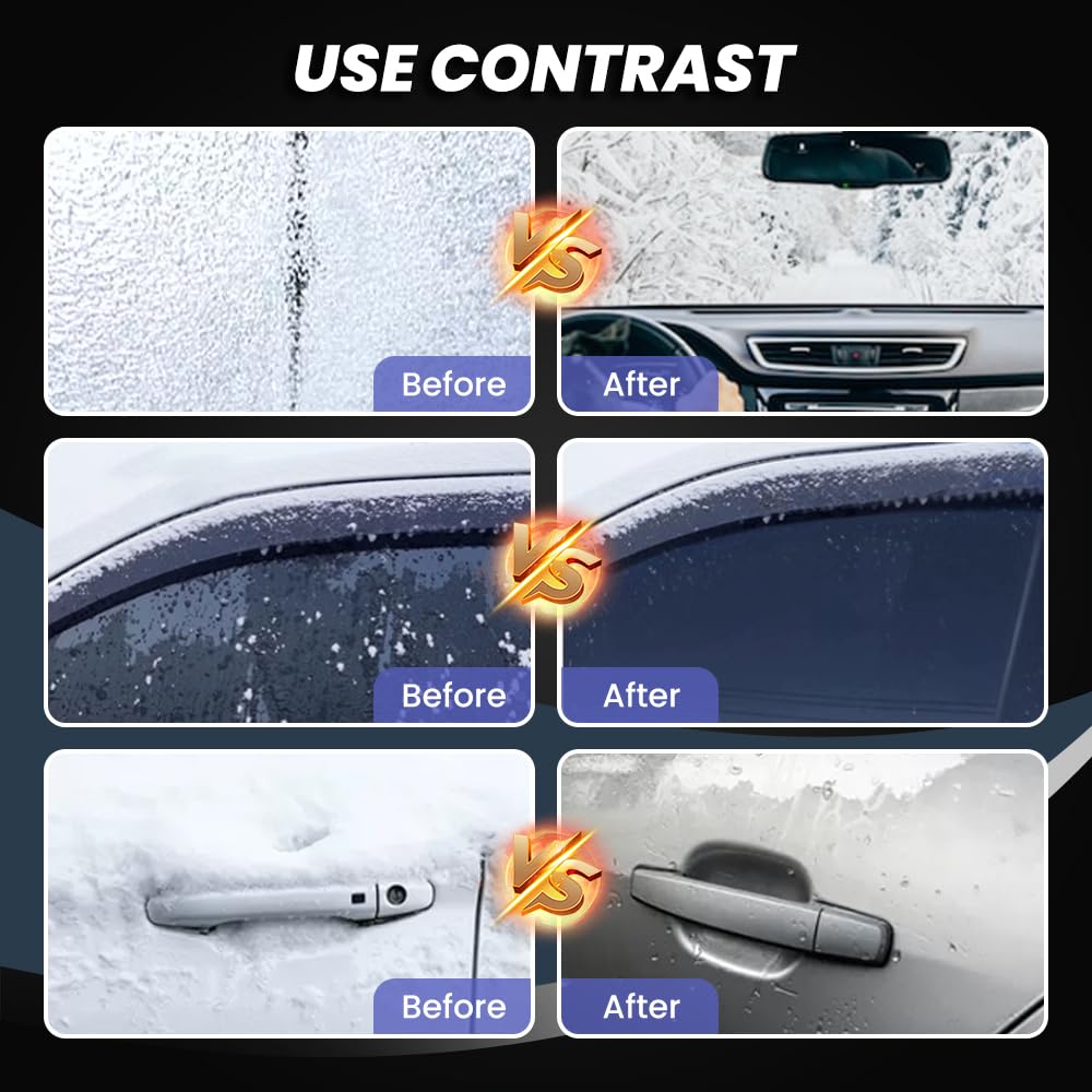 2025 New Electromagnetic Car Snow Removal Device - Anti-Freeze Windshield Defroster with Wave Technology for Winter Driving (2 Pack) - Perfect for Snowy Roads & Icy Windshields