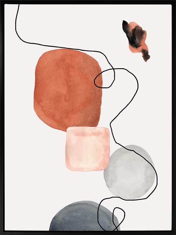 Down the Line I Canvas Art Print - Modern Abstract Wall Decor for Living Room, Bedroom & Office - Perfect for Home & Office Interior Design