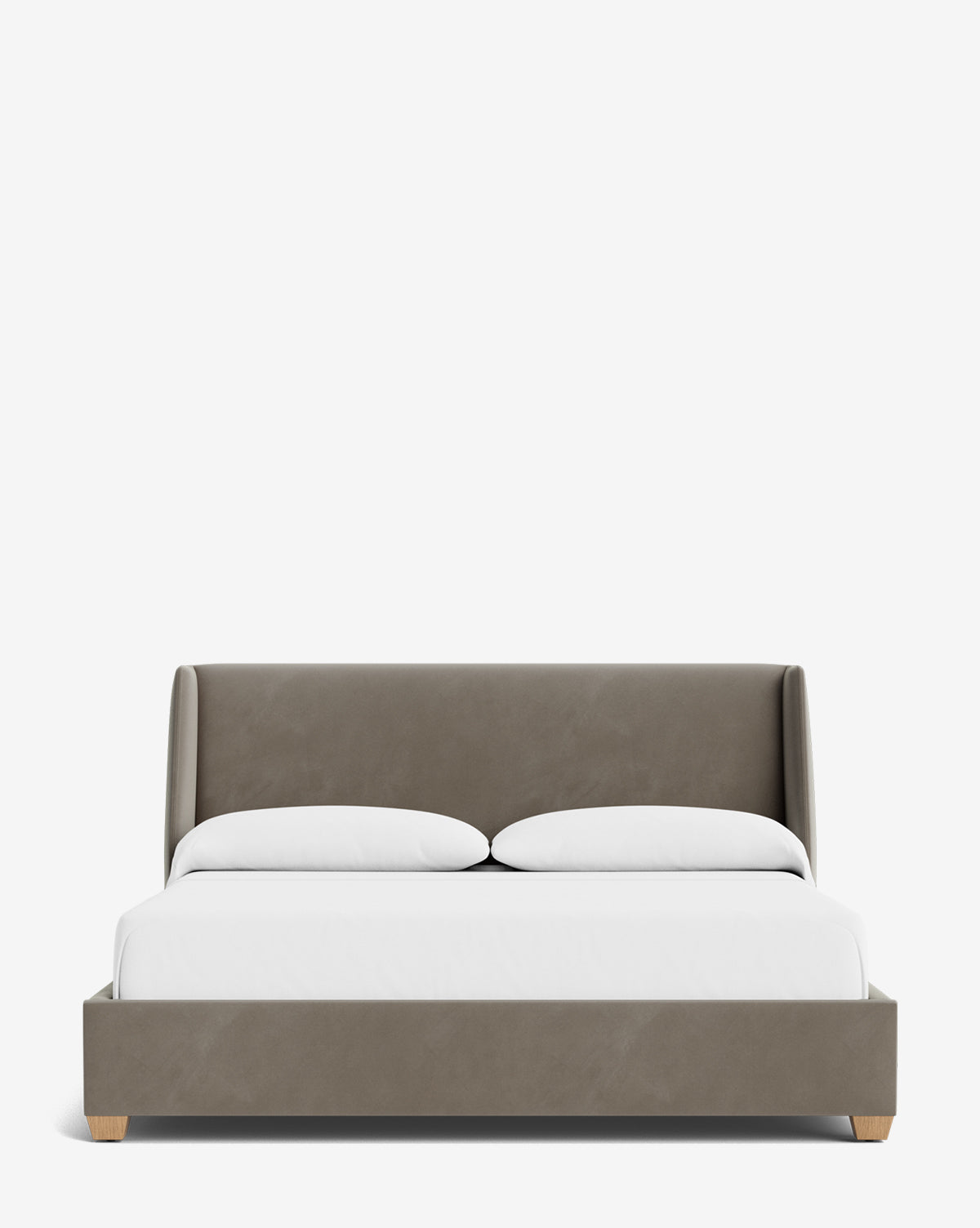 Walt Bed Low Headboard - Modern Minimalist Bed Frame for Small Spaces - Perfect for Apartments, Dorms & Guest Rooms