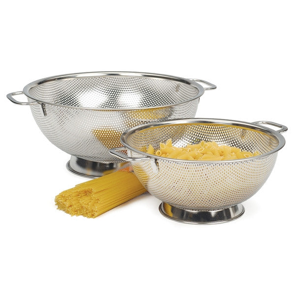 Stainless Steel 3 Qt Precision Pierced Colander - Durable & Efficient Kitchen Strainer for Pasta, Salad, and Vegetables - Perfect for Home Cooking & Meal Prep