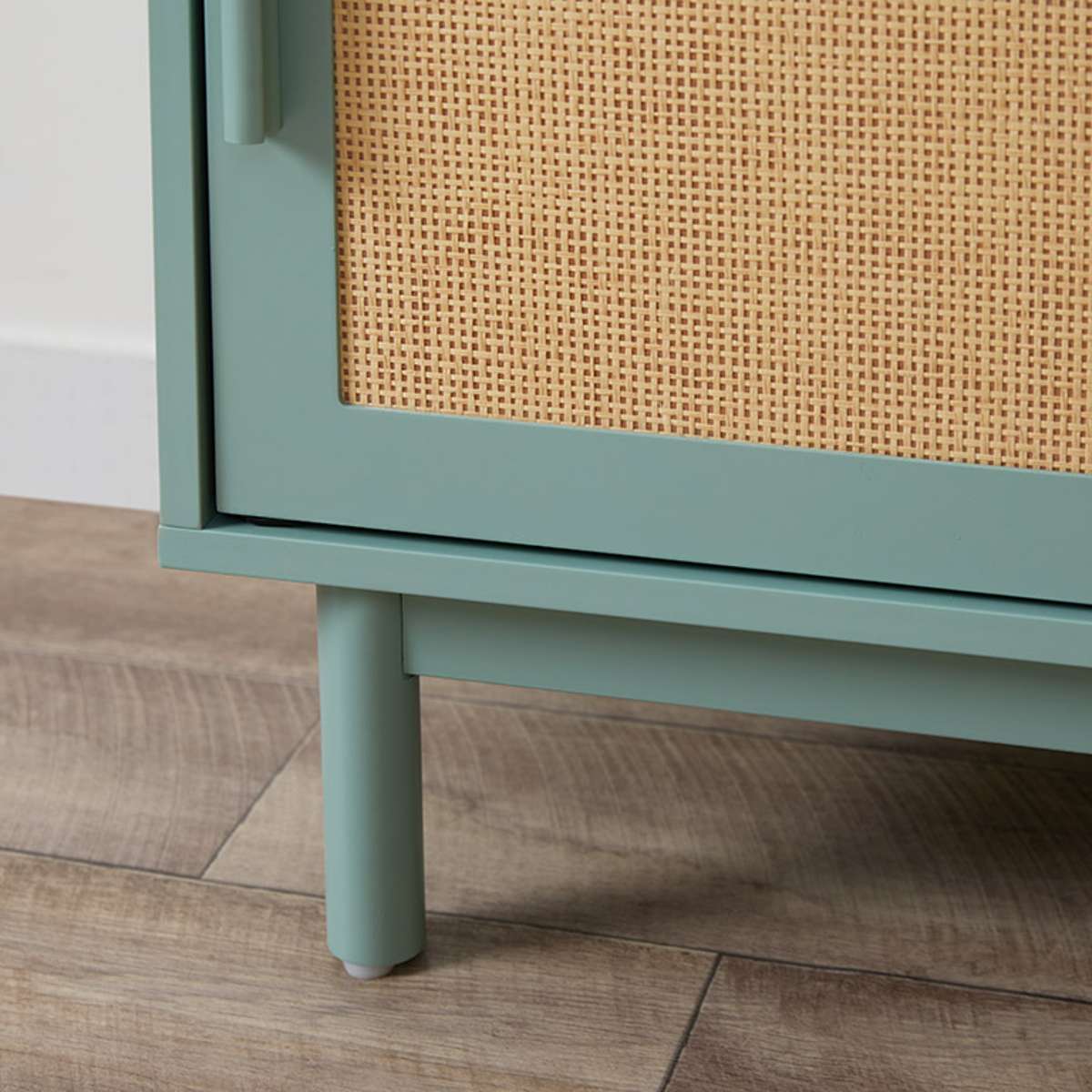 Modern Green Pippin Bedside Table - Nightstand with Storage Shelf for Bedroom, Living Room & Office - Compact & Stylish Furniture for Small Spaces