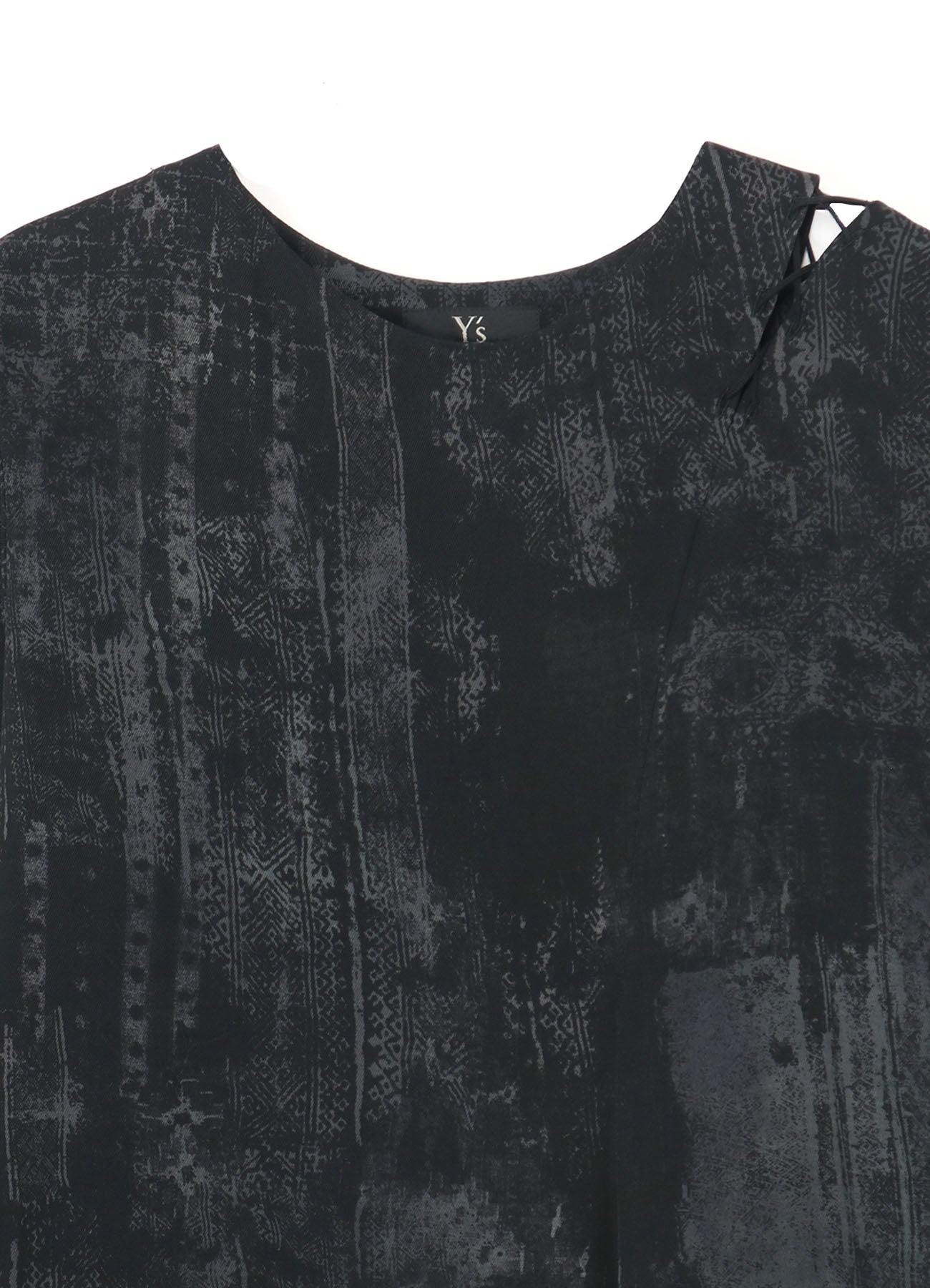 Cupro Rayon Twill Lace-Up Shoulder Detail Blouse - Elegant Women's Fashion Top for Casual Wear & Office Outfits