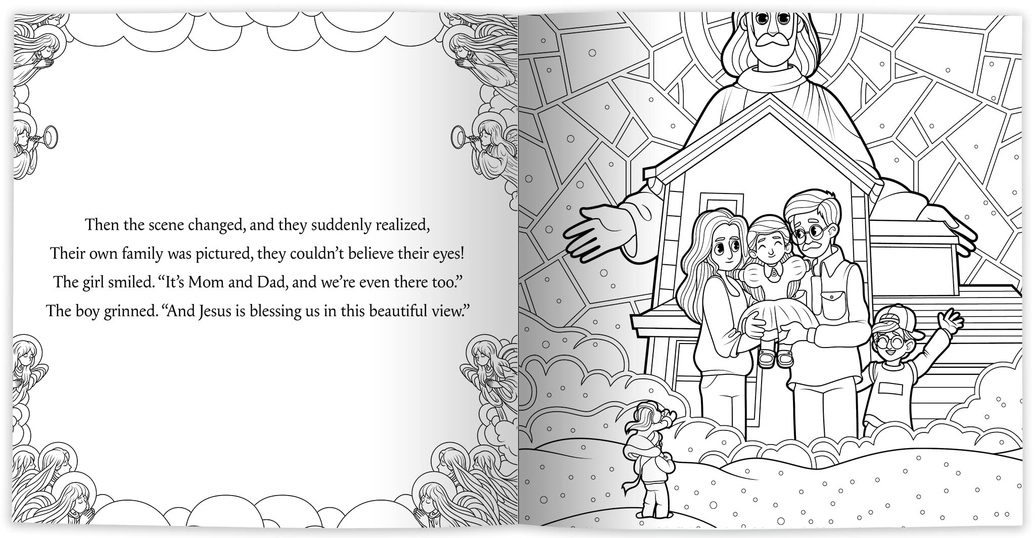 Religious Coloring Book for Adults - The Lights in the Church | Bible Study, Meditation & Christian Gift Idea