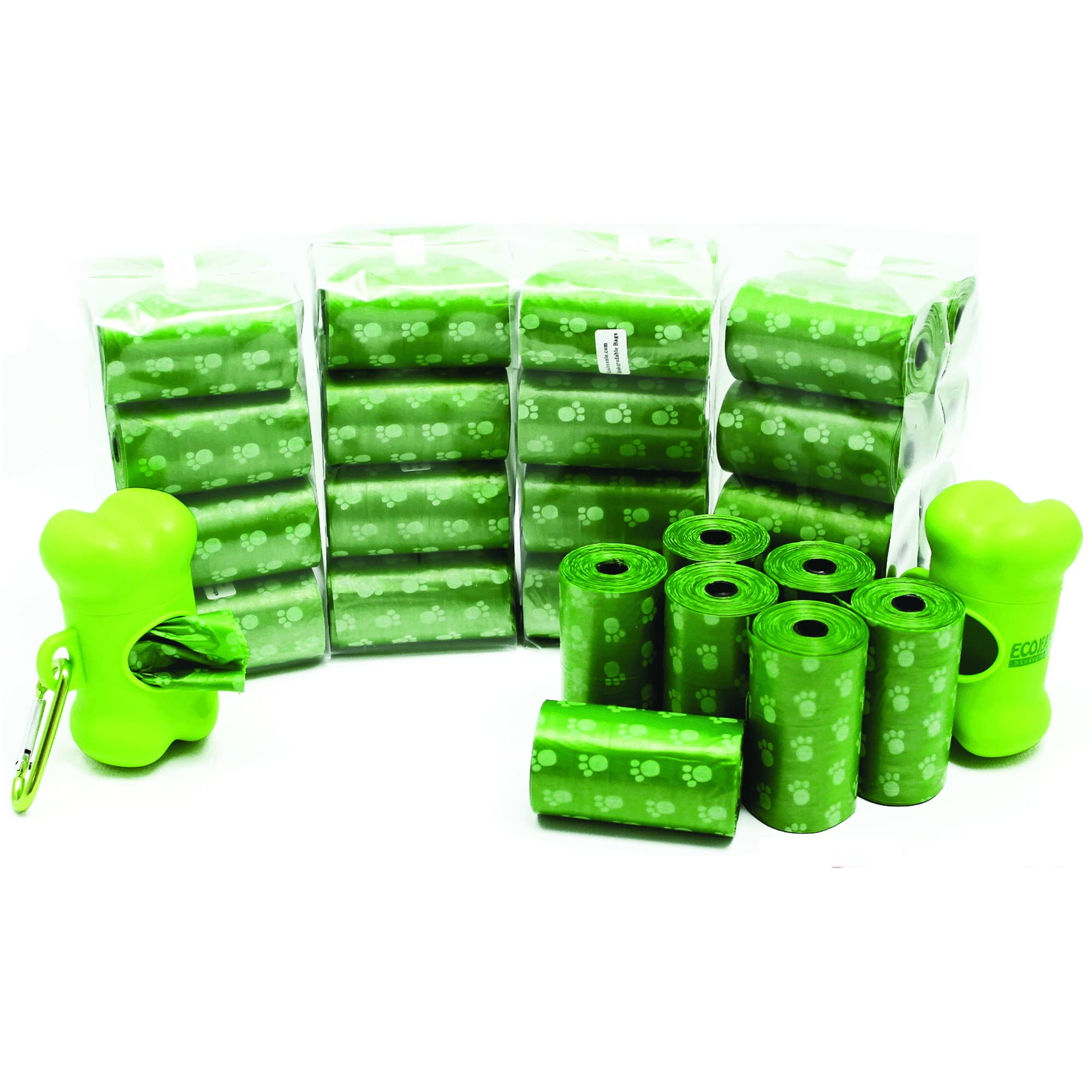 Wholesale Biodegradable Dog Poop Bags 19200-Count (960 Rolls) with 2 Dispensers | Eco-Friendly d2w Fast-Degrading Pet Waste Bags | Lavender Scented | Perfect for Park Walks, Backyard Cleanup & Travel