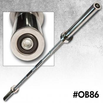 Body Solid OB86 Chrome 7-Foot Olympic Weightlifting Bar - Heavy Duty Gym Barbell for CrossFit, Powerlifting & Home Workouts