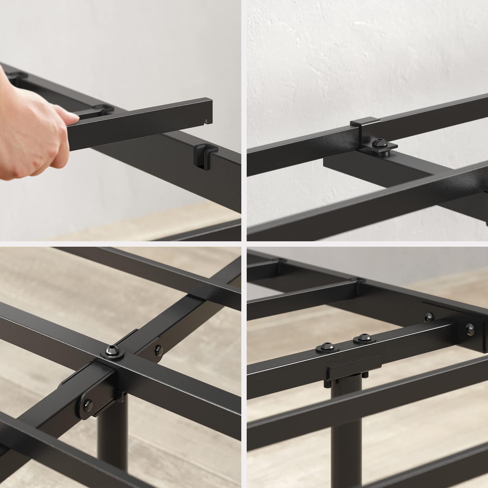 ZINUS Florence Full Size Metal Platform Bed Frame with Mattress Foundation - No Box Spring Needed, Easy Assembly, Black - Perfect for Modern Bedrooms & Guest Rooms