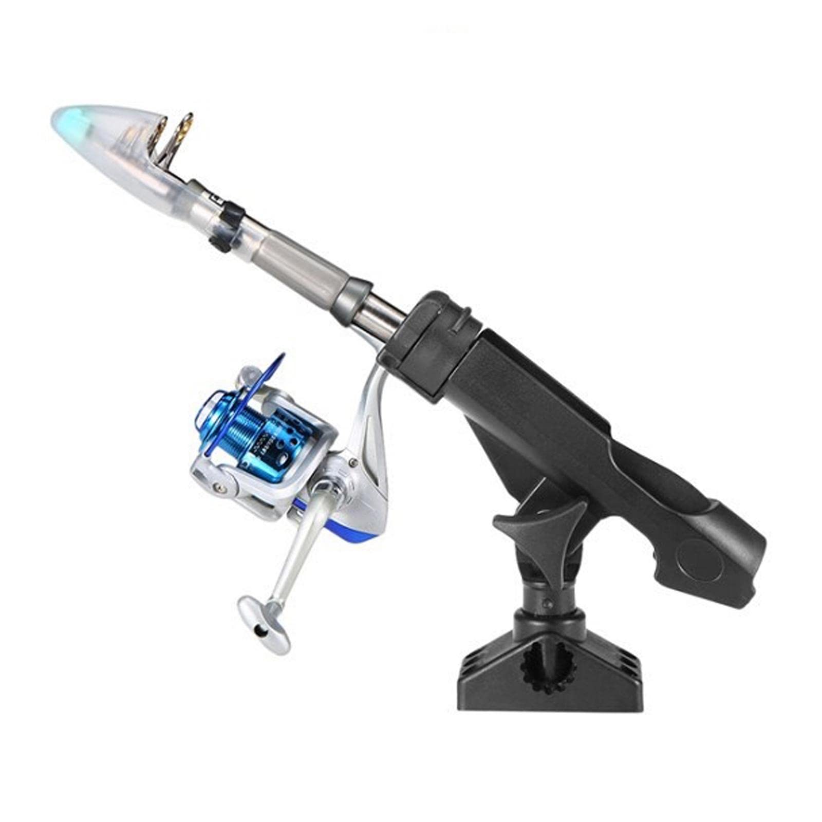 Adjustable Kayak Fishing Rod Holder - Track Mounted Boat Rod Holder for Secure & Easy Fishing | Perfect for Kayak, Canoe & Small Boat Anglers