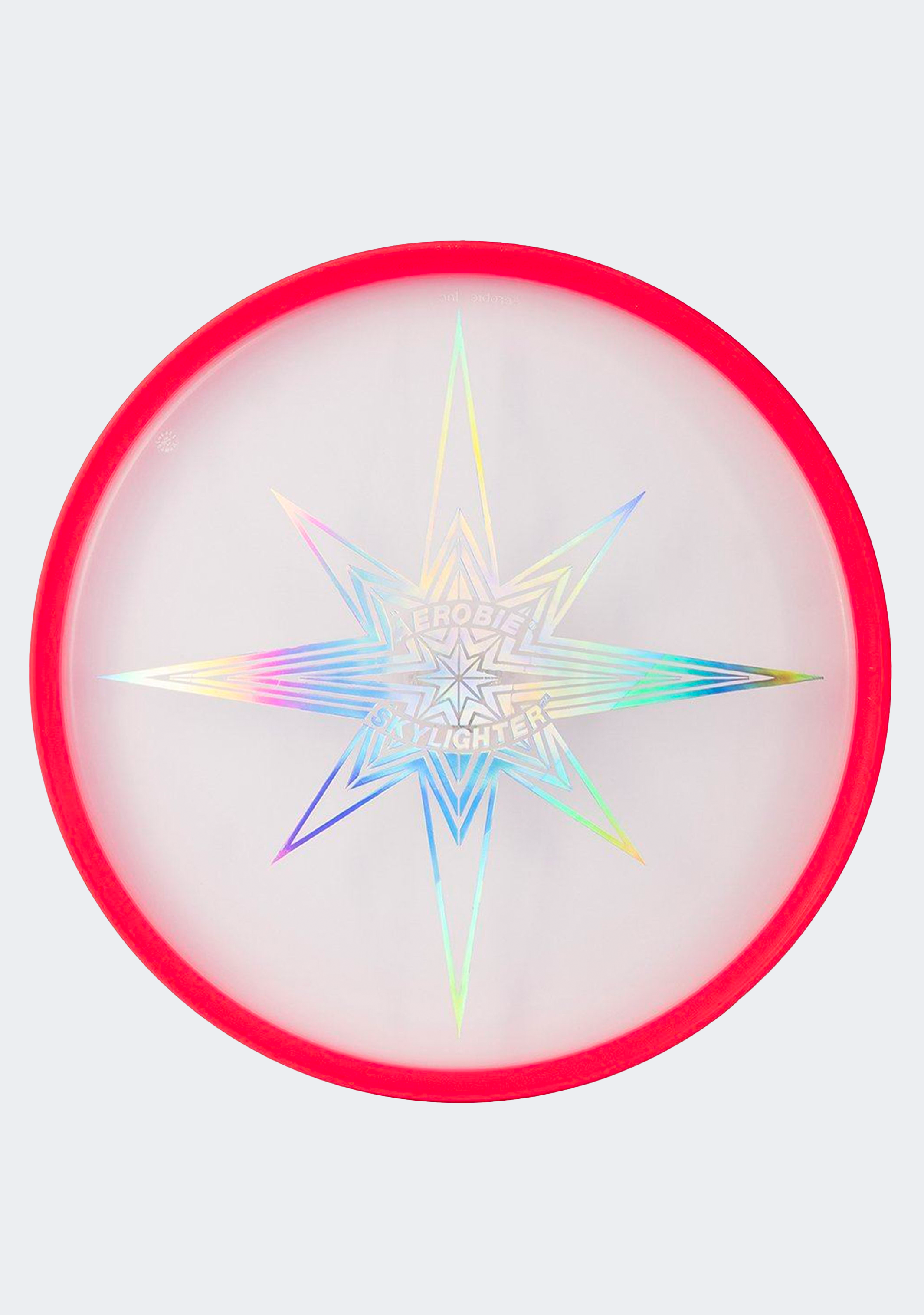 Aerobie Skylighter Flying Disc - Red LED Light Up Disc for Outdoor Night Games, Backyard Fun, and Beach Activities