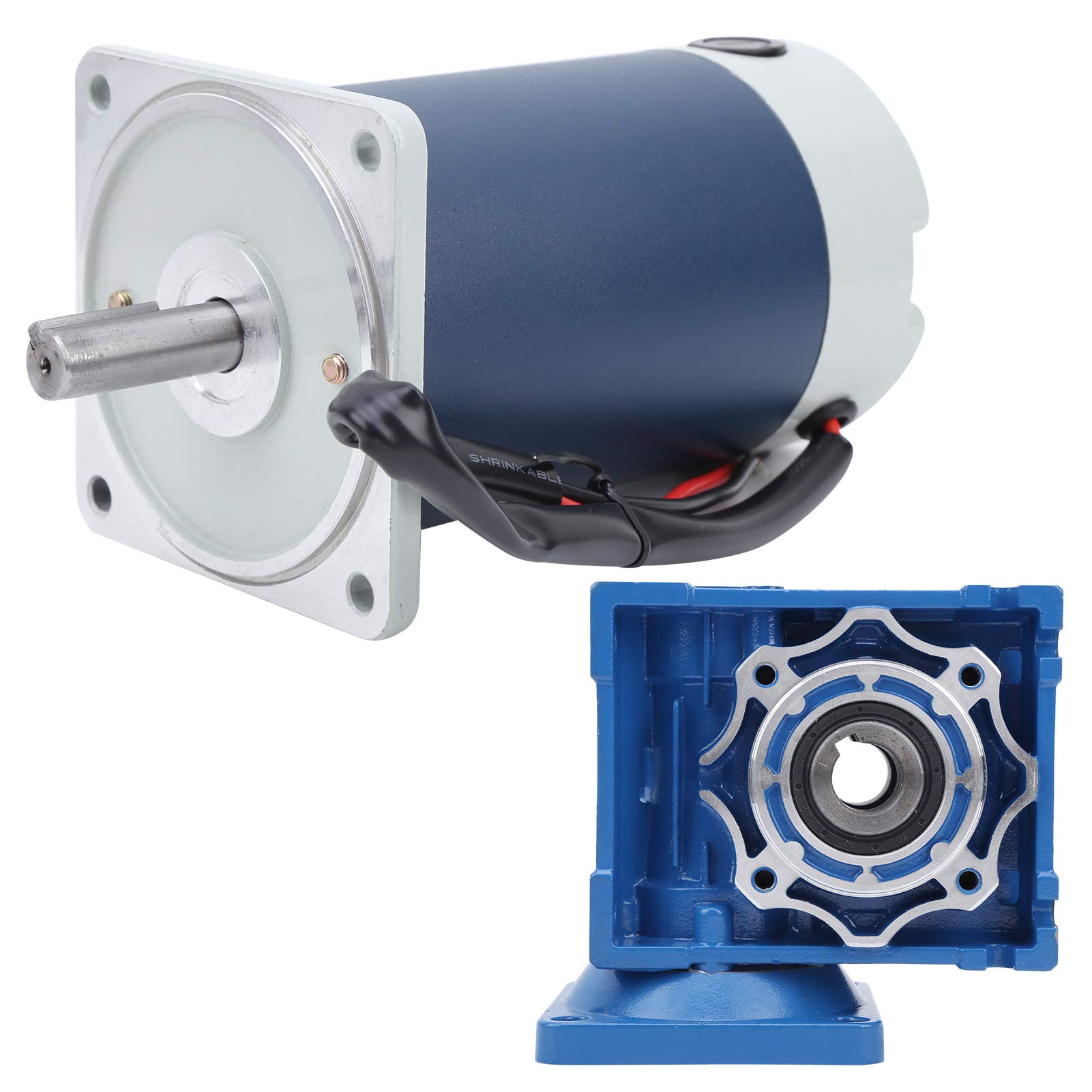 90W Stainless Steel Worm Gear Motor DC 12V (XD5D90-24A121SRV-RV40) - High Torque, Low Noise for Industrial Automation, Robotics, and DIY Projects