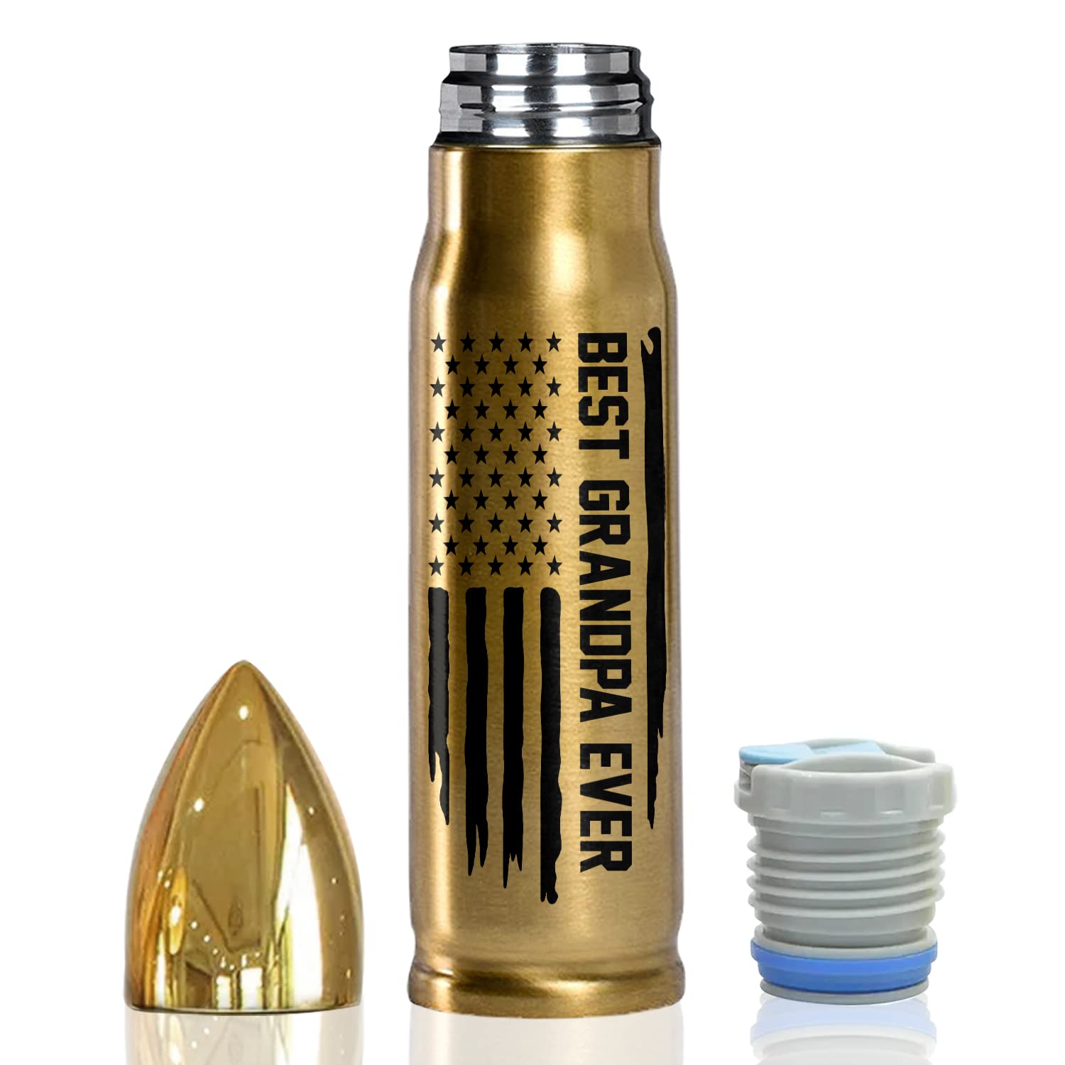 Best 17oz Stainless Steel Bullet Tumbler for Grandpa - Insulated Travel Mug, Birthday & Christmas Gift for Dad, Papa, Pawpaw - Perfect for Coffee, Tea & Outdoor Activities