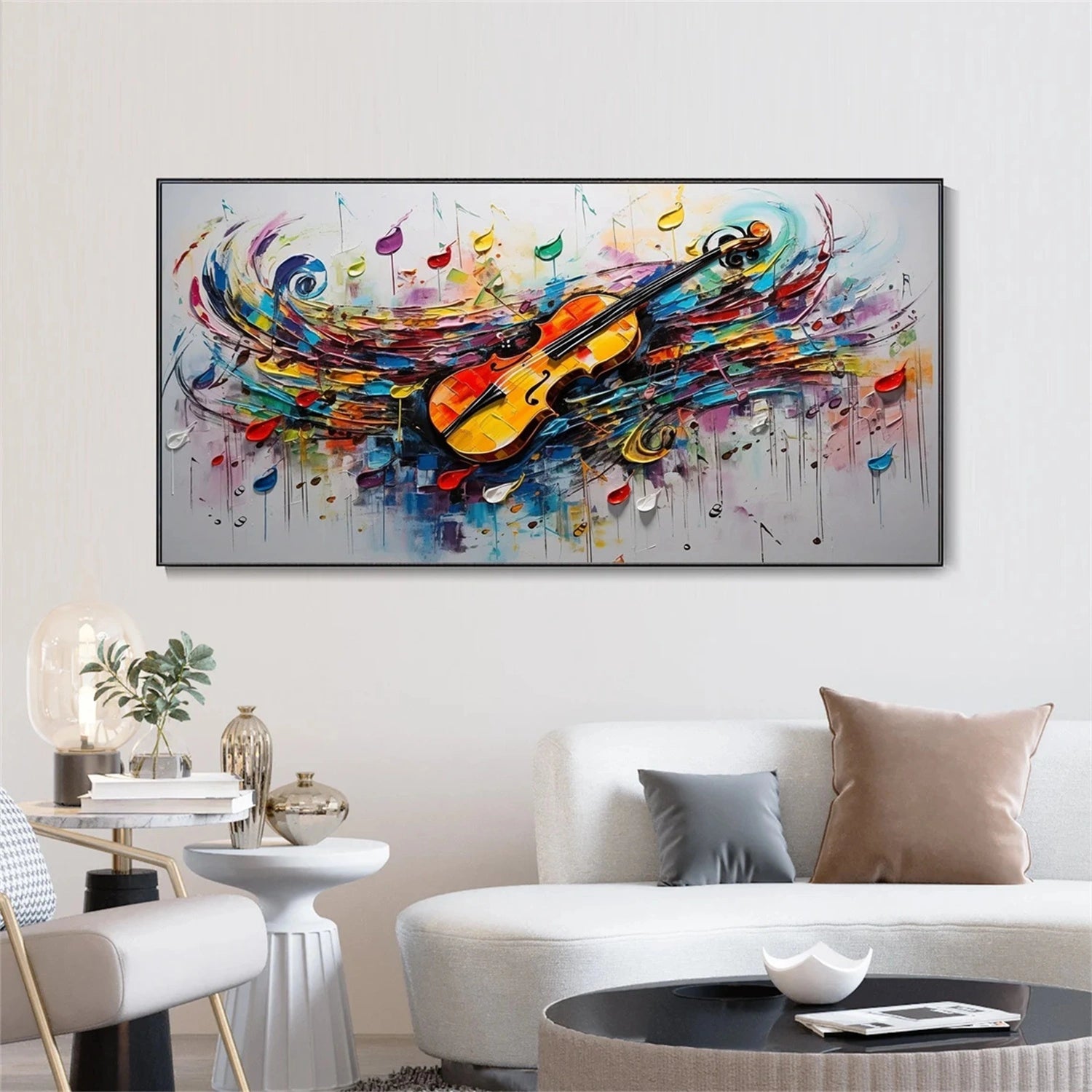 Abstract Painting #AB 309 - Modern Wall Art for Living Room, Bedroom & Office Decor - Handmade Canvas Artwork for Home & Commercial Spaces