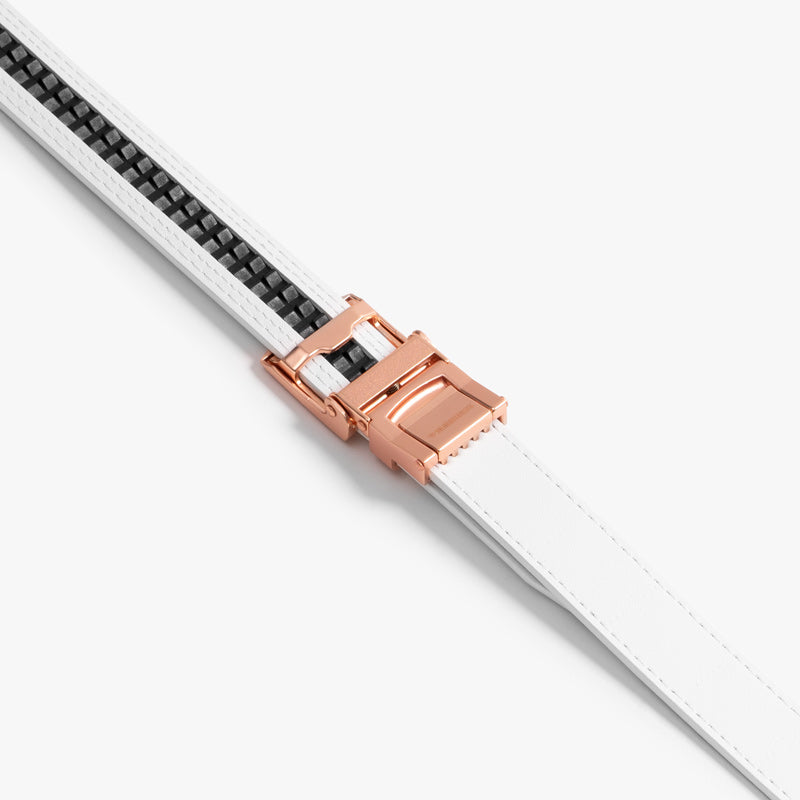 Slim White Belt for Women & Men - Adjustable Waist Strap for Jeans, Pants & Dresses | Fashion Accessory for Casual & Formal Outfits