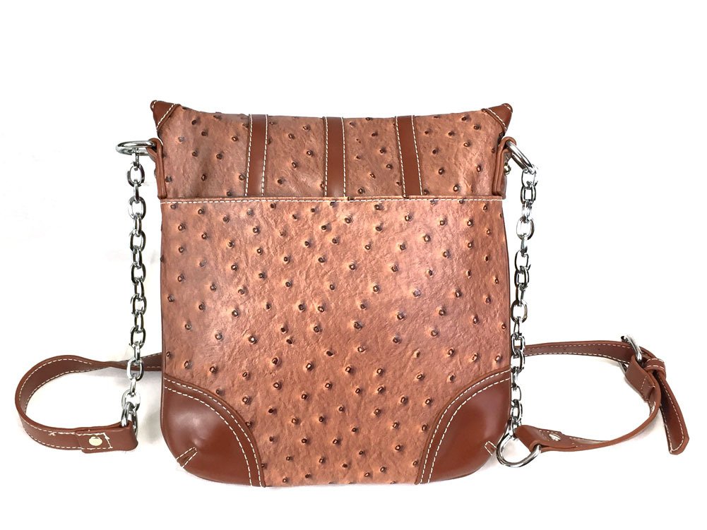Stylish Ostrich Leather Crossbody Bag for Women - Fashionable Shoulder Purse with Adjustable Strap, Perfect for Daily Use, Travel, and Shopping