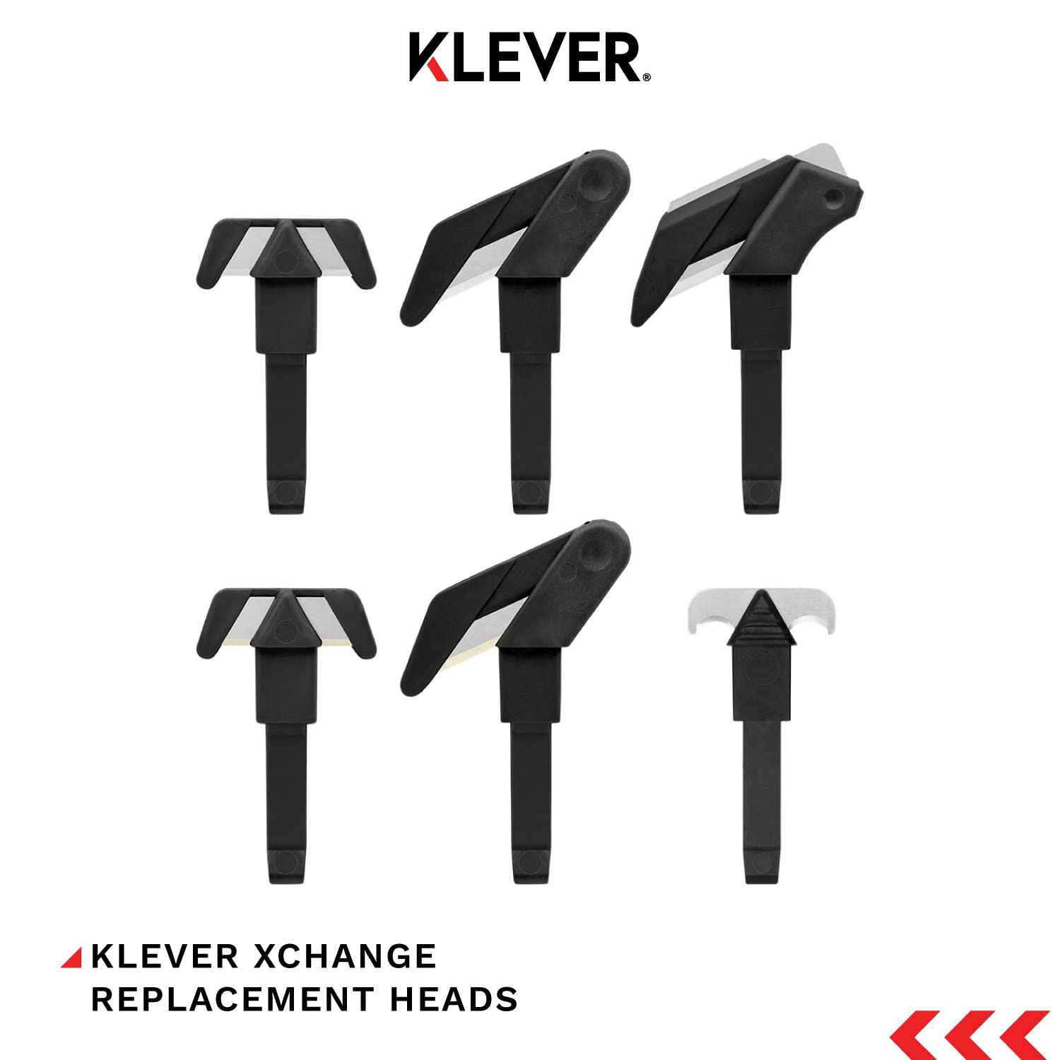 Klever X-Change Box Cutter with Narrow Cut Head - 10 Pack Carbon Steel Utility Knives for Opening Packages, Boxes, Film & Tape (Blue, KCJ-XC-20B) - Ideal for Warehouse, Shipping, Retail & Home Use