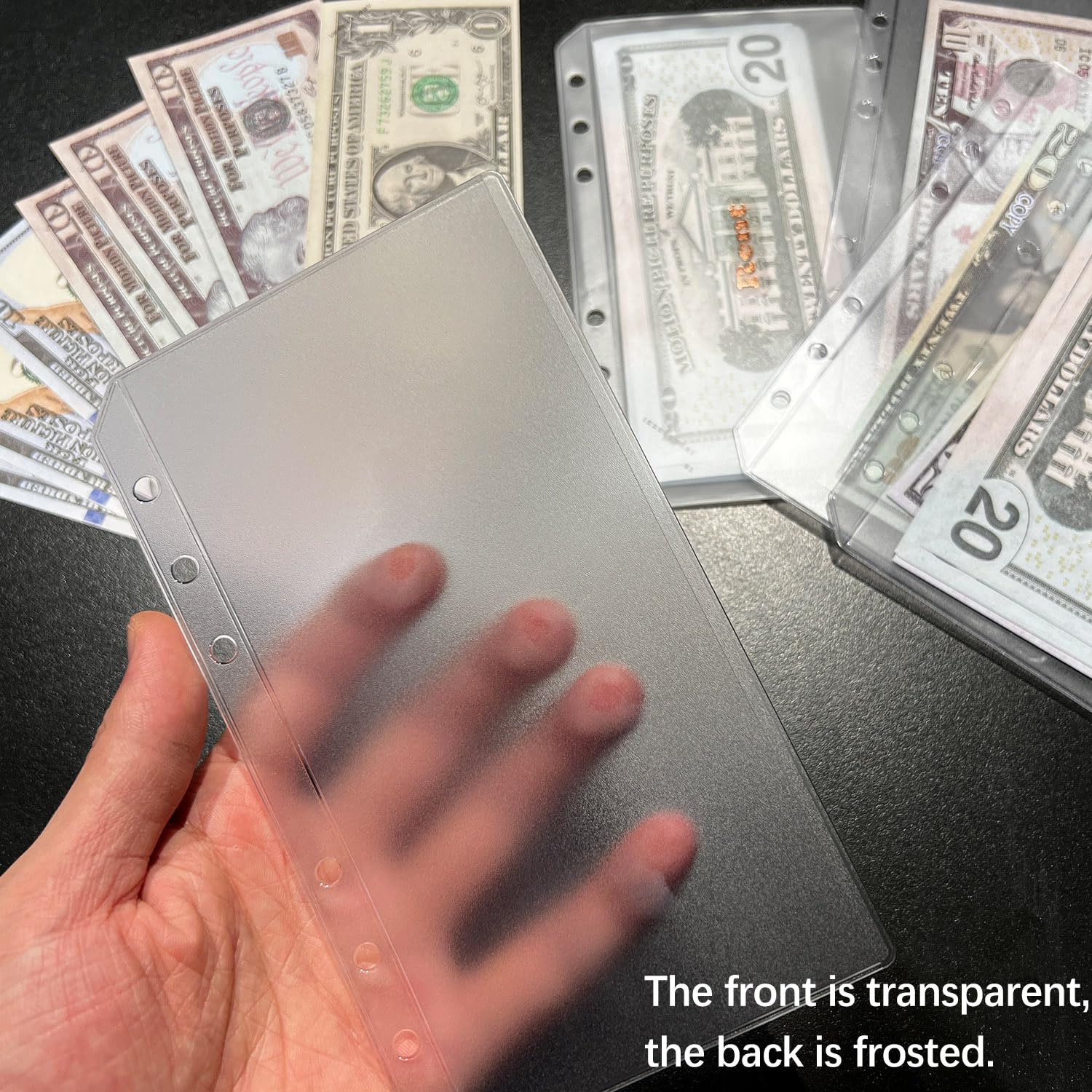 12PCS A6 Binder Pockets - No Zipper Cash Envelopes for Budgeting | PVC Money Organizer for 6-Ring Binder | Clear Savings Challenge Pouches | Perfect for Dave Ramsey System & Home Finance Organization
