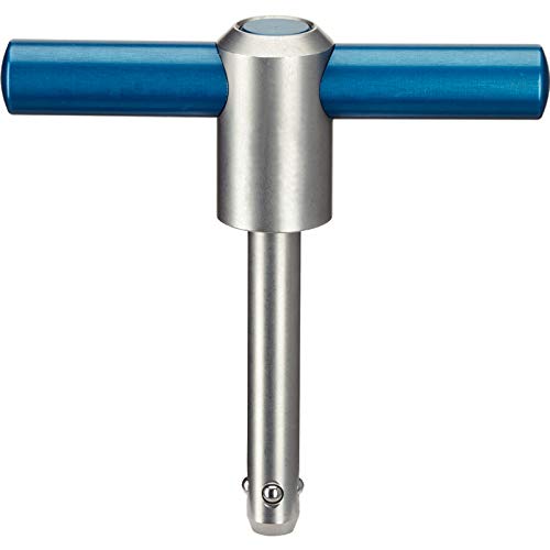 Self-Locking Ball Bearing Bolt with Handle - Halder 22351.0020 Blue Anodized Steel for Industrial Machinery & Automotive Applications