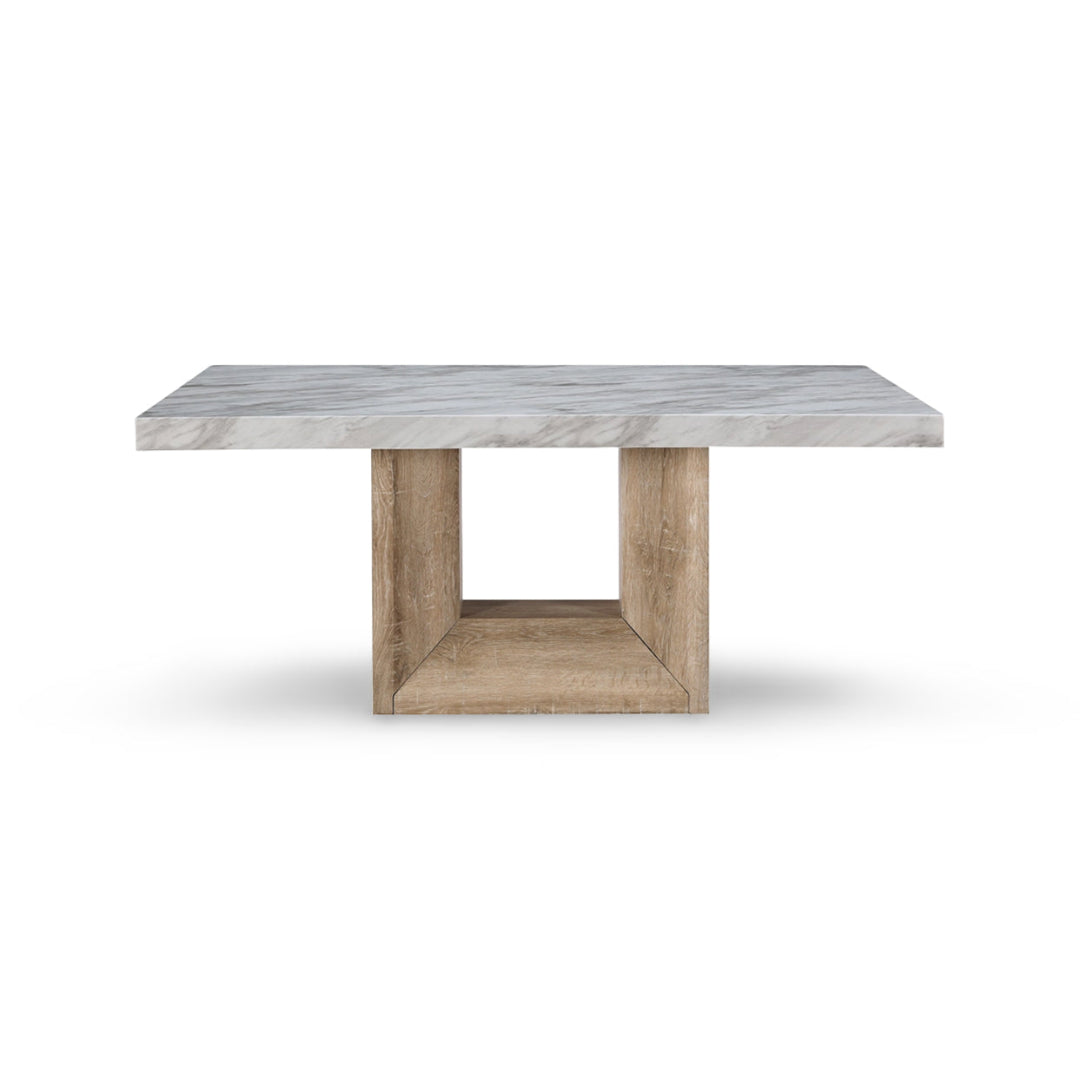 Modern Margo Dining Table - Solid Wood Kitchen Table for 6 - Farmhouse Style Dining Room Furniture for Family Gatherings & Dinner Parties