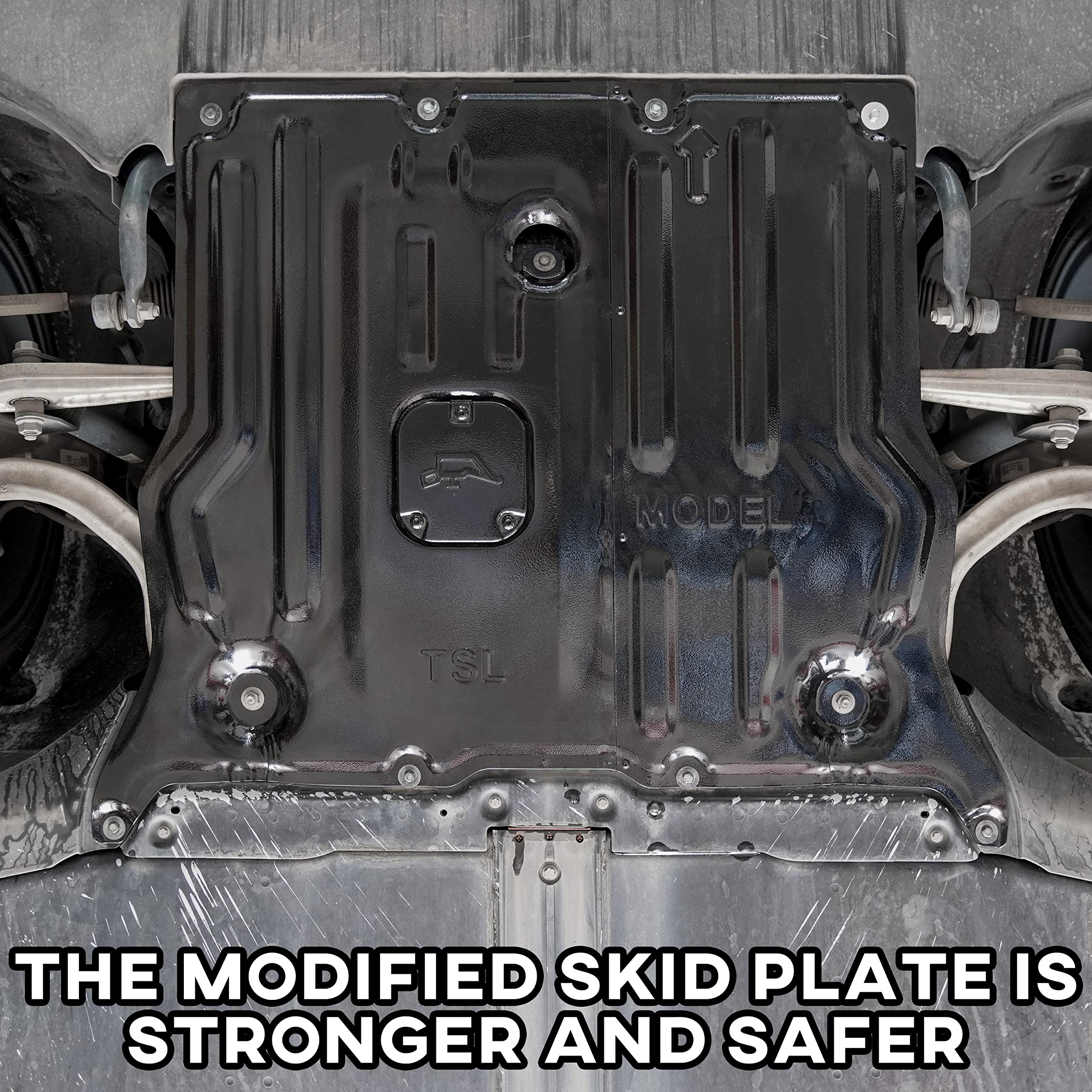 KEWISAUTO Front Skid Plate for Tesla Model 3 & Model Y (2017-2024) - Heavy Duty Underbody Engine Guard, Splash Shield & Chassis Protection Plate - Perfect for Off-Roading & Winter Driving Protection