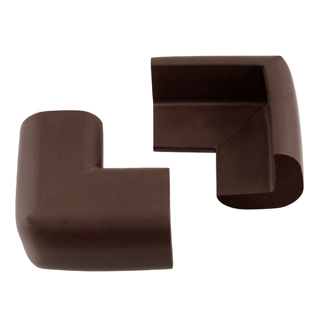 uxcell Foam Desk Corner Protector - 2 Pack Coffee Color, Soft Cushion for Cupboard & Furniture Edge Safety | Perfect for Baby Proofing, Home & Office Use