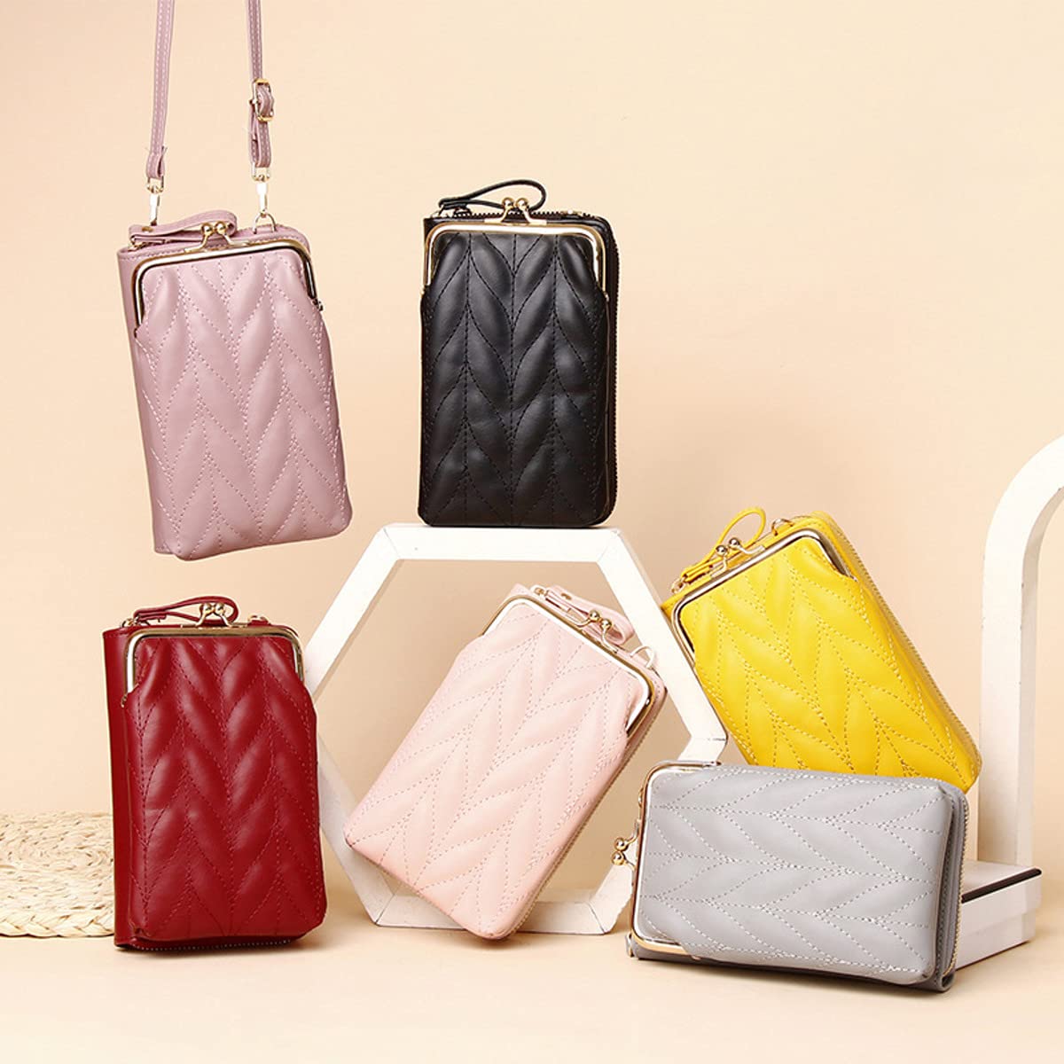 Hanbella Women's Crossbody Phone Bag - Small Shoulder Purse with 14 Credit Card Slots | RFID Blocking Wallet Organizer | Perfect for Travel, Shopping & Everyday Use