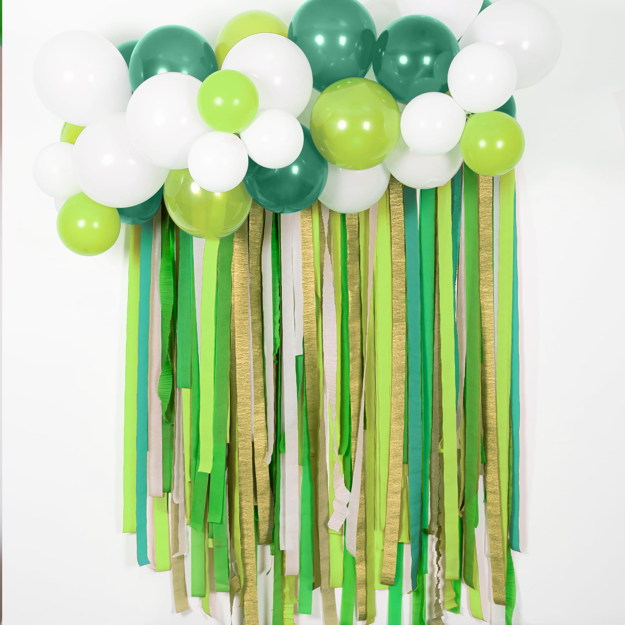 HOUSE OF PARTY 6 Rolls Green Crepe Paper Streamers - 492ft (1.8