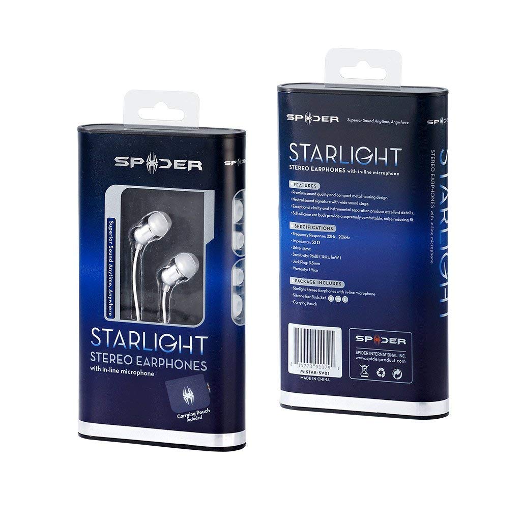 Premium Spider Starlight Stereo Earphones - Rose Gold Wireless Earbuds with Hi-Fi Sound & Noise Cancellation for Gym, Running, Travel & Work