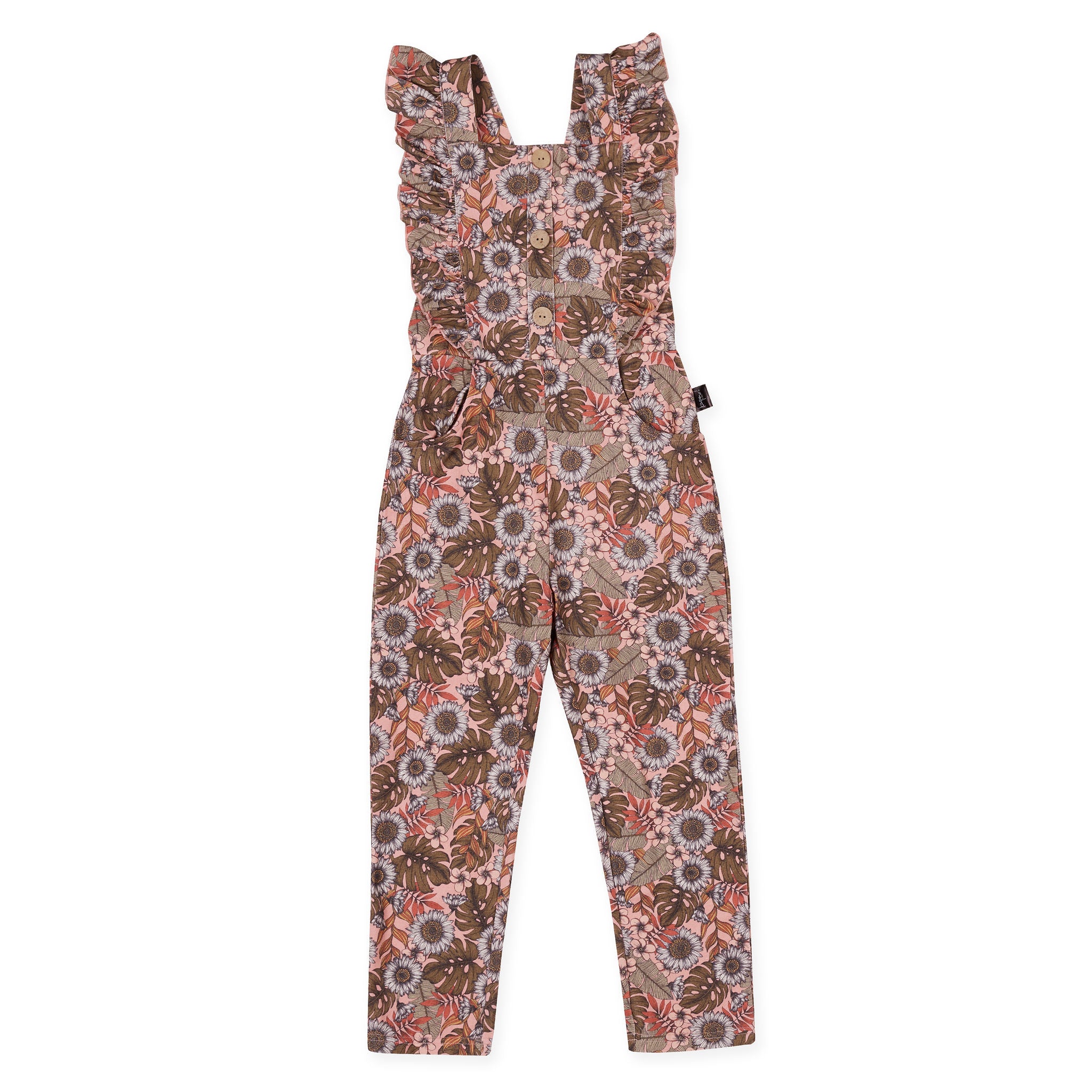 Kapow Kids Eden Ruffle Dungarees - Stylish Denim Overalls for Toddler Girls | Perfect for Playdates, Preschool & Family Photos