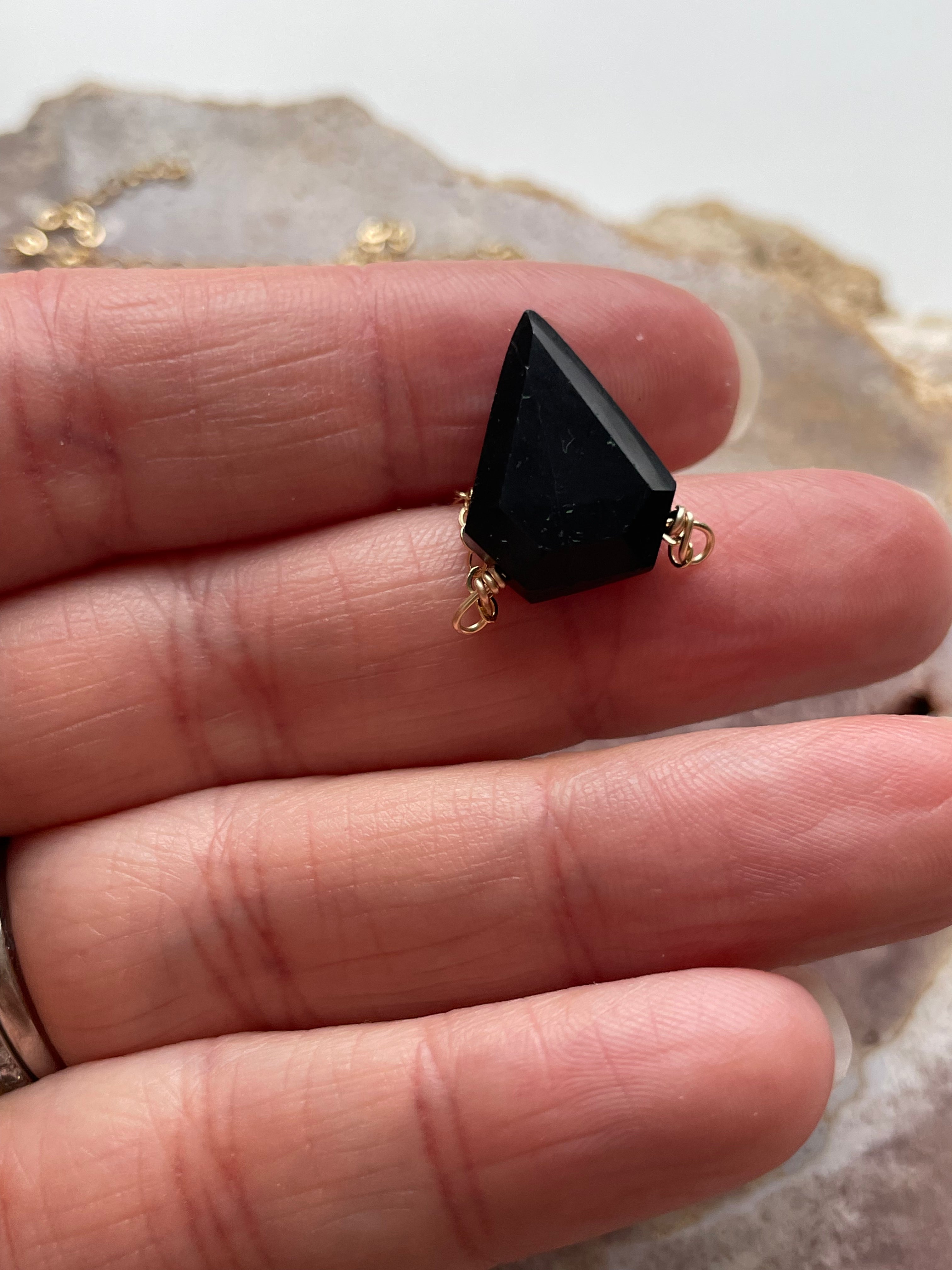 Black Tourmaline Pendant Necklace for Empath Protection - Healing Crystal Jewelry for Energy Cleansing & Stress Relief - Perfect for Meditation, Yoga & Spiritual Practices