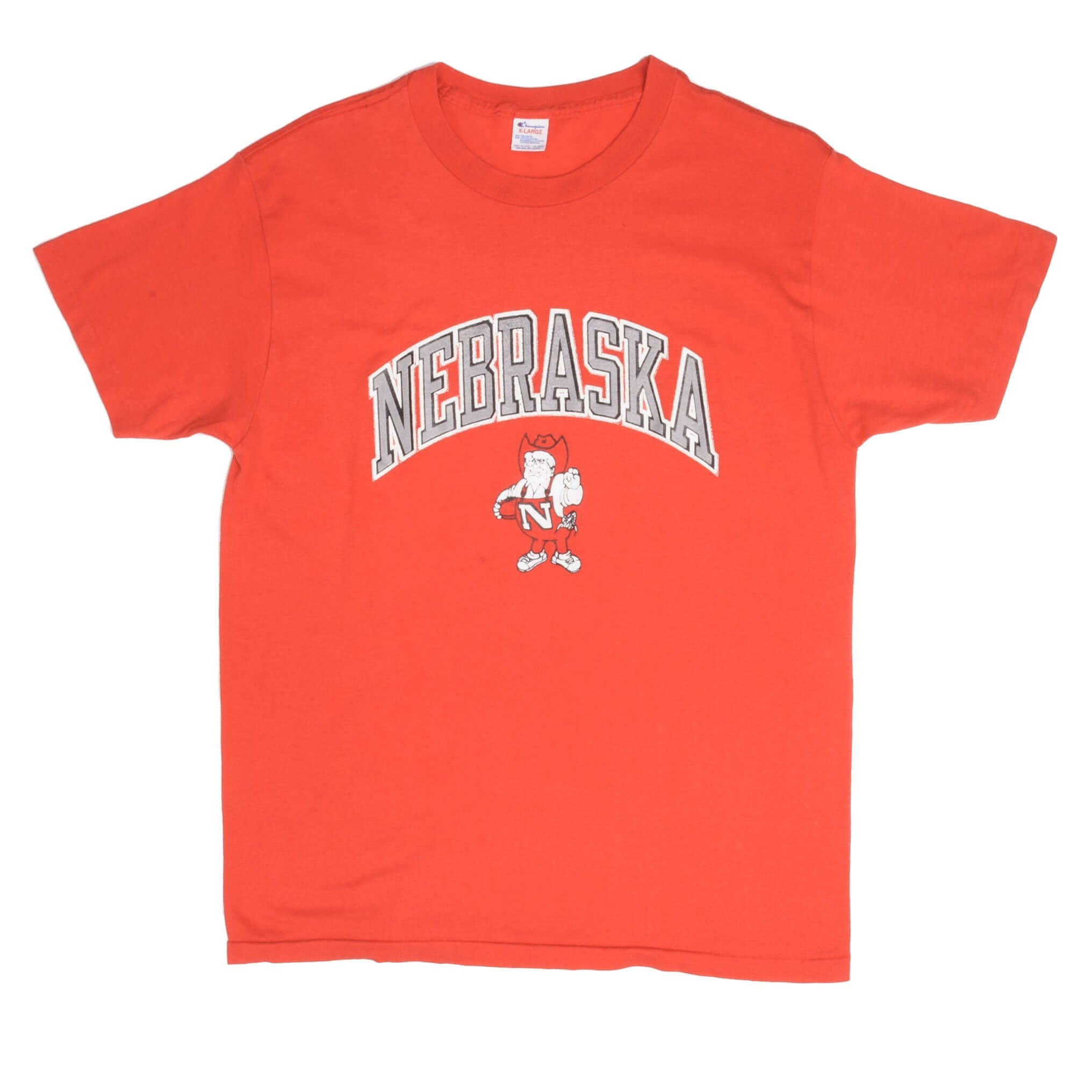 Vintage Champion NCAA Nebraska Huskers 1980s Tee Shirt - Medium, Made in USA - Perfect for Game Day, Retro Fashion & College Fan Gifts