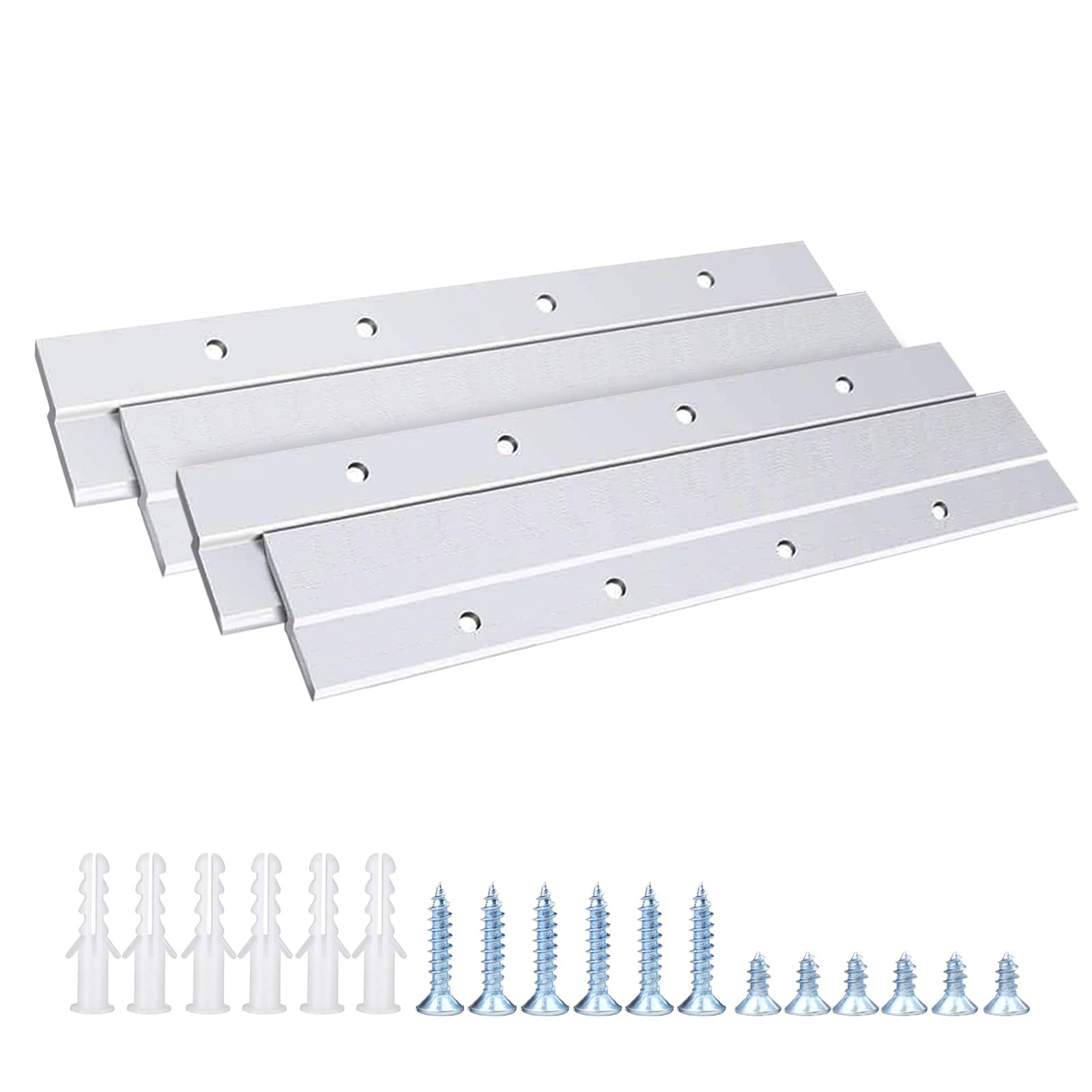 French Cleat Picture Hanger - Heavy Duty Aluminum Z Hanger Wall Mount Bracket Kit (6 Inch, 2 Pairs) for Framed Art, Mirrors & Shelves - Secure Interlocking Hardware for Home & Office Decor