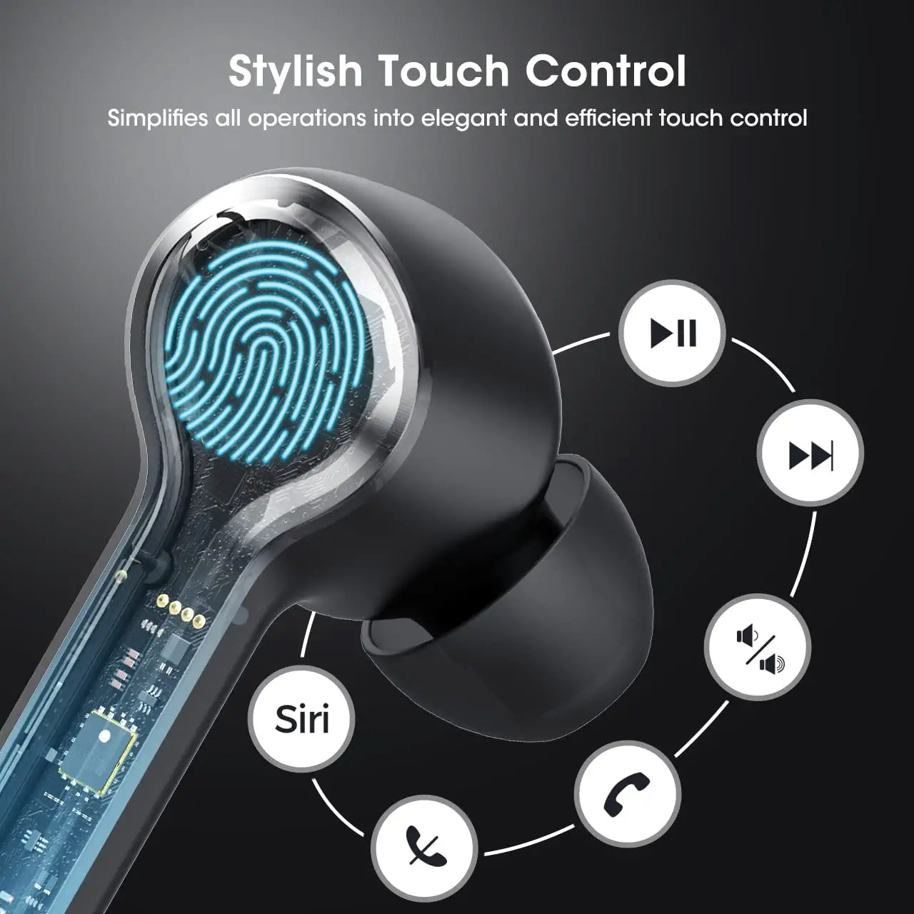 Wireless Bluetooth Earbuds with 4-Mic Noise Cancelling & Punchy Bass - In-Ear Headphones for Calls, Music & Workouts | Perfect for Commuting, Gym & Travel