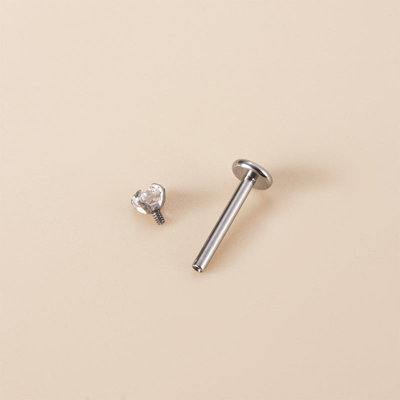 16G Titanium Cartilage Earrings for Lip Piercing - Hypoallergenic Flat Back Studs | Perfect for Daily Wear, Parties & Body Jewelry Enthusiasts