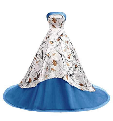 APXPF Women's Camouflage Print Wedding Dress - Elegant Tulle Ball Gown for Prom, Quinceañera, Bridal Party & Special Occasions | Perfect for Formal Dances, Evening Galas & Romantic Celebrations