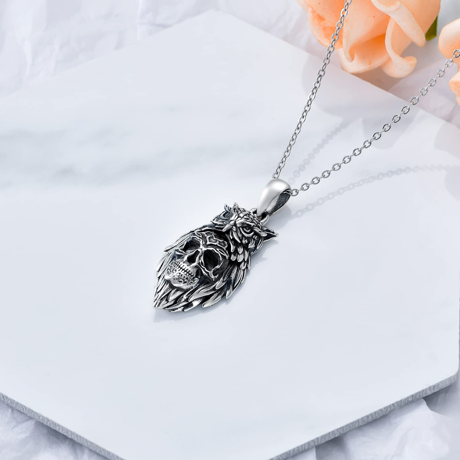 925 Sterling Silver Animal Pendant Necklace - Owl, Highland Cow, Squirrel, Fox, Otter, Bunny & Dog Charms | Unique Jewelry Gifts for Women & Men | Perfect for Birthday, Christmas & Everyday Wear