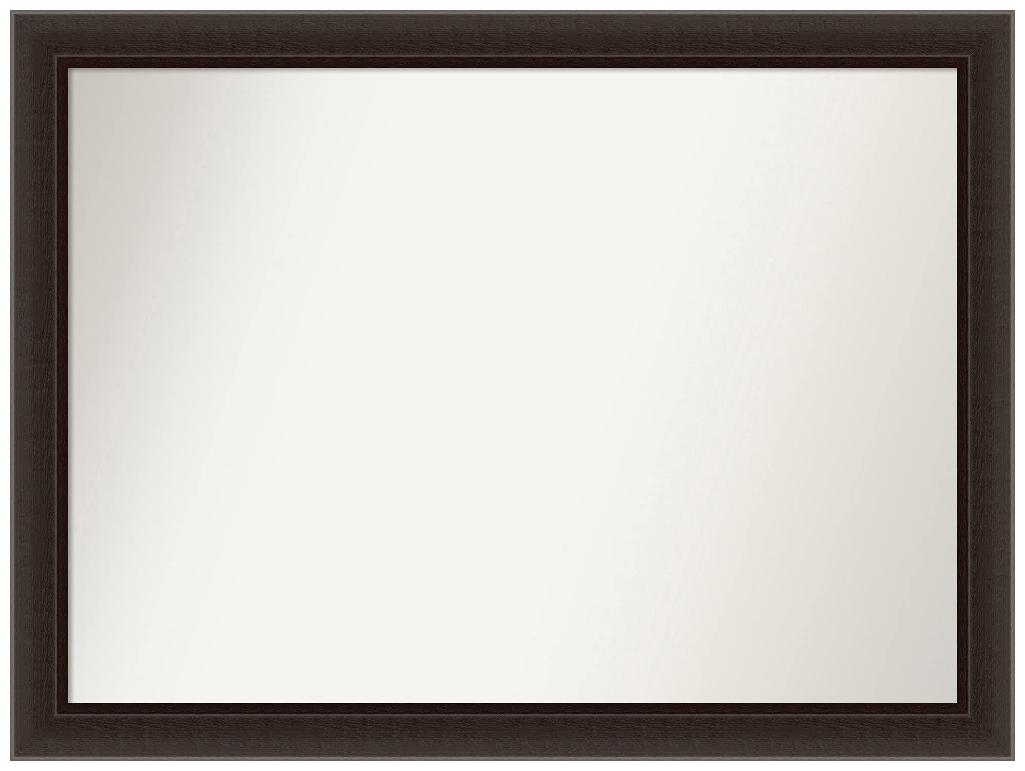 Amanti Art Custom Wall Mirror - 26.5 x 35.5 Inches, Non-Beveled, Romano Espresso Narrow Frame - Bathroom, Living Room, Bedroom Decor - Various Sizes Available - Brown Wooden Mirror for Home Interior Design