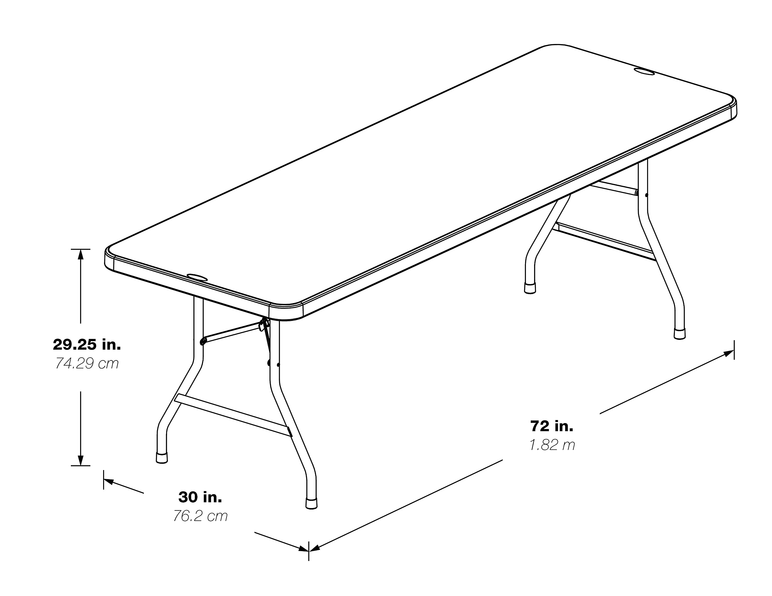 Office Star 6-Foot Light Gray Resin Folding Table - Durable Multipurpose Rectangle Table for Indoor & Outdoor Use | Perfect for Parties, Events, Camping & Home Office