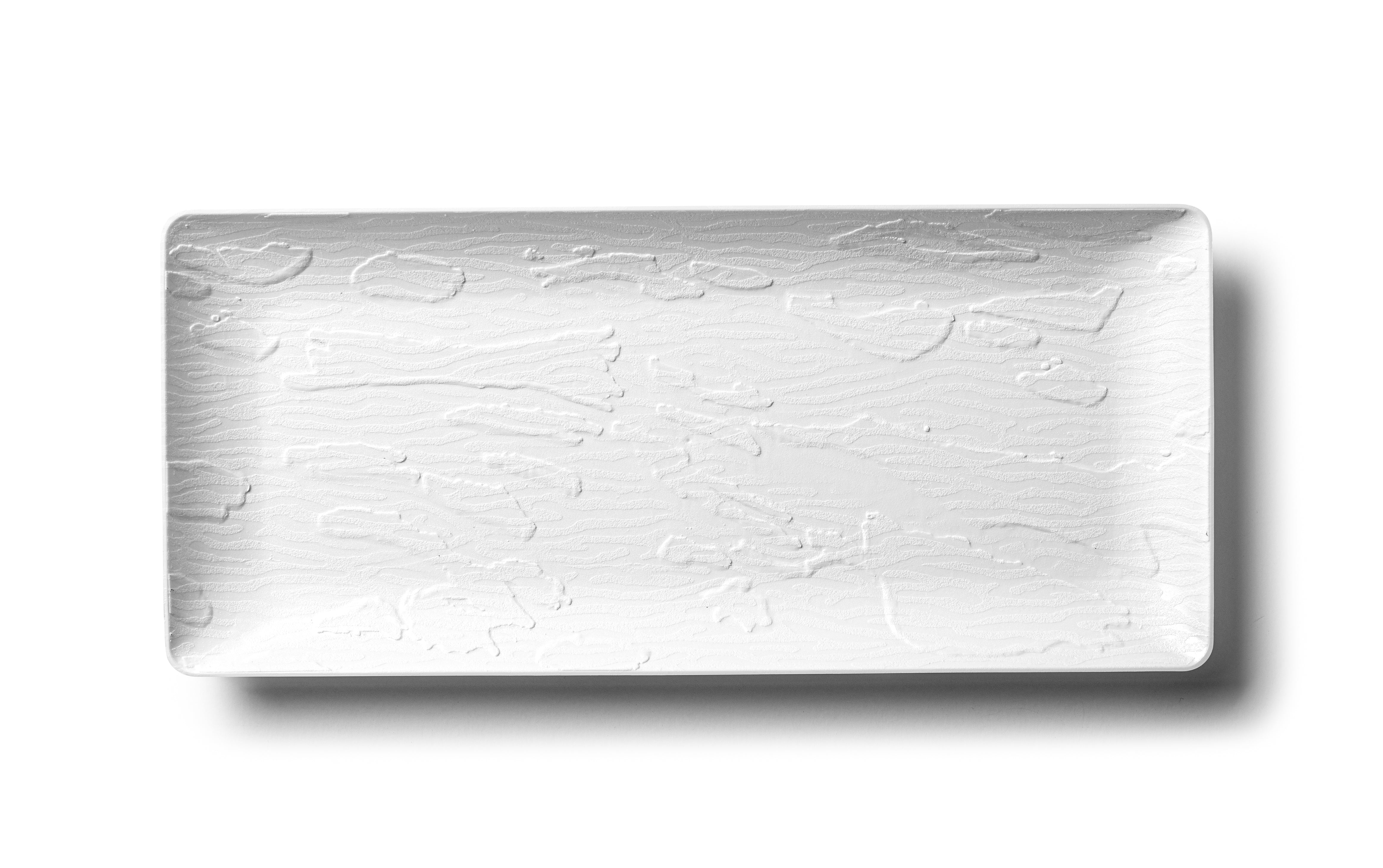 6.25 x 14 Inch White Rectangle Serving Trays - Set of 5 - Perfect for Party Platters, Breakfast in Bed, and Home Decor
