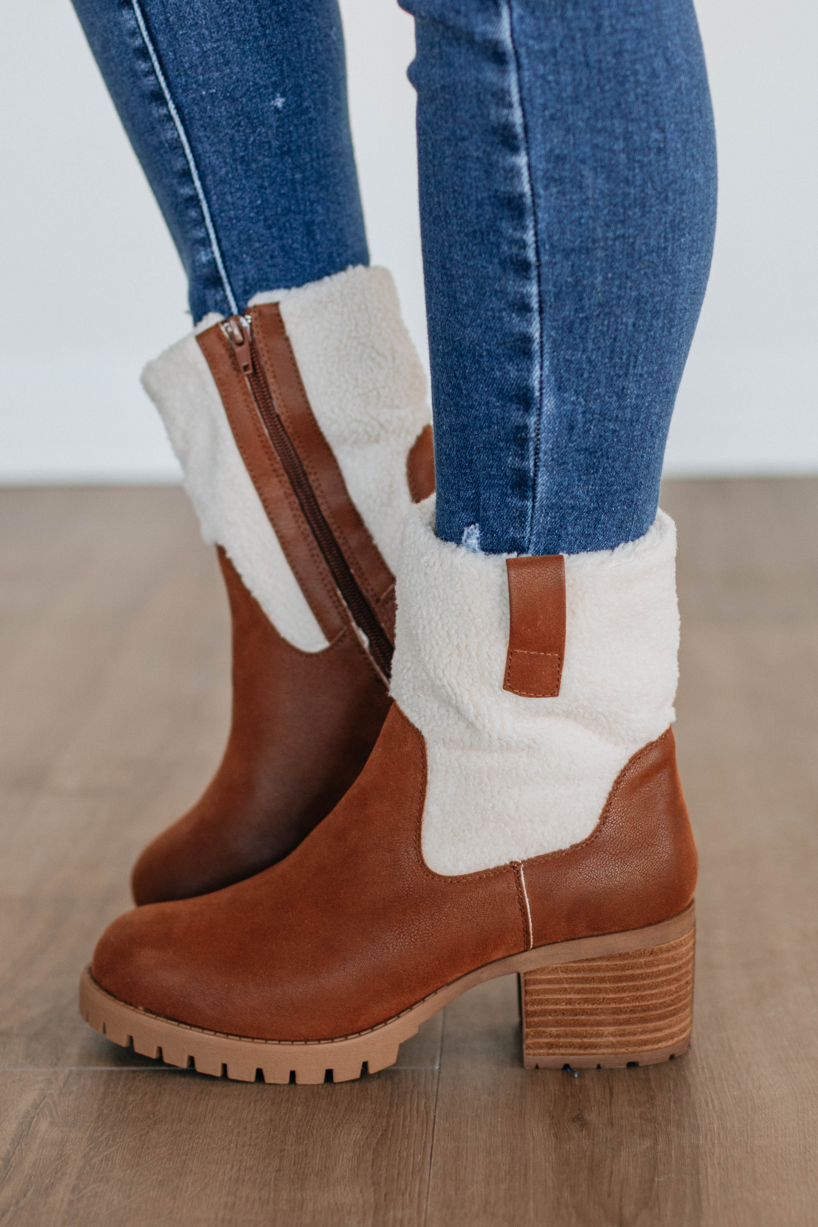 Thinking It Over Boots in Cognac - Stylish Leather Ankle Boots for Women | Perfect for Fall, Winter & Casual Outfits