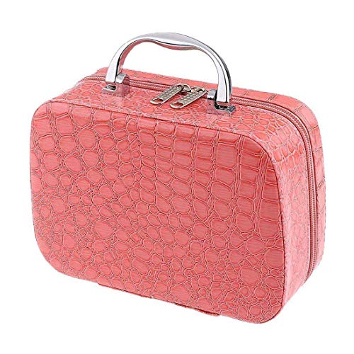 DKEXL Cosmetic Storage Organizer with Magnifying Mirror - Makeup Brush Holder, Lipstick & Jewelry Organizer Box, Stylish Vanity Case for Bathroom, Bedroom & Travel - Perfect for Makeup Artists & Beauty Enthusiasts