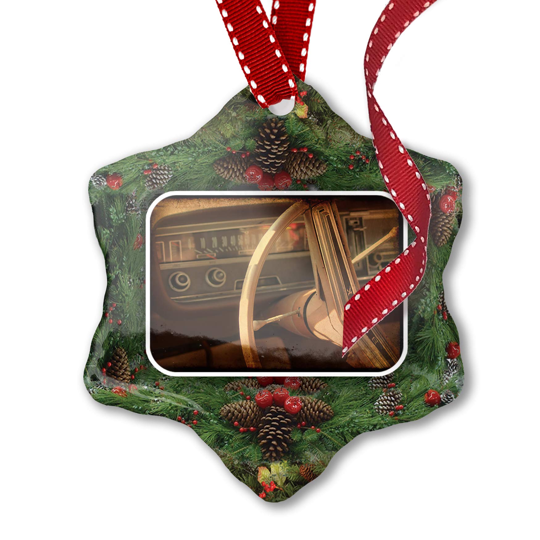 Vintage Classic & Hot Rod 50 Christmas Car Ornaments - Handmade Holiday Decor for Tree, Gift, Party & Home Decoration
