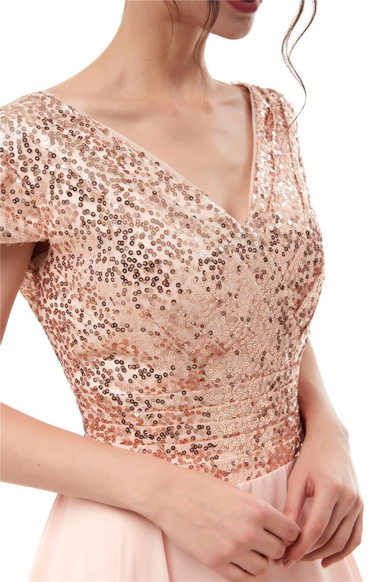 Elegant Cap Sleeve Empire Waist Formal Evening Gown - Long Women's Bridesmaid Dress in Pink (Size 24W) - Perfect for Weddings, Proms & Special Occasions