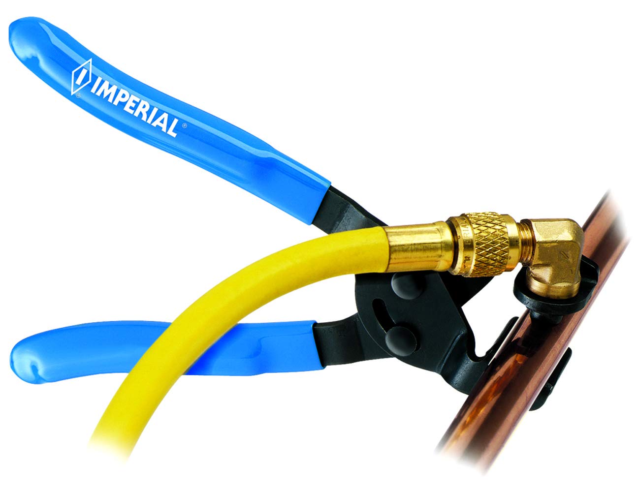 Imperial Tool PT109 Kwik Vise Refrigerant Recovery Tool - Compatible with 1/4” to 1/2” O.D. Copper Tubing | HVAC Repair & AC Maintenance Essential