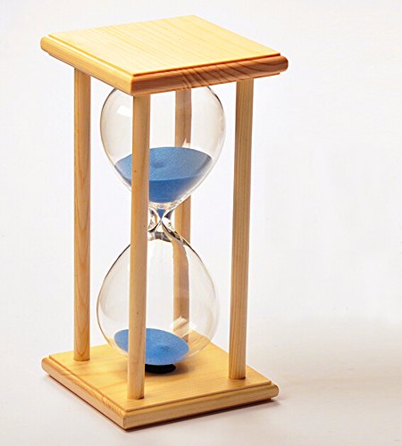 Original Wooden Frame Hourglass with Blue Sand - 30 Minute Sand Timer for Home Decor, Meditation & Classroom Activities