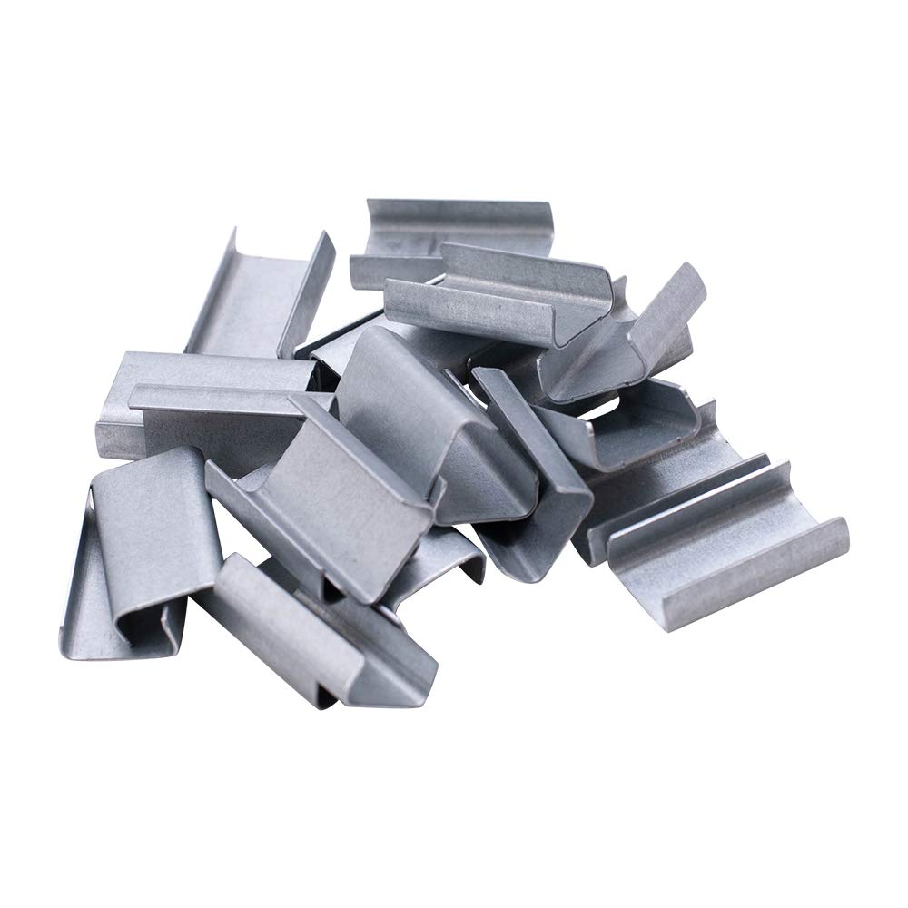 Brock Metal Poly Strapping Seal - 1/2 Inch Opening - 2000 PC - Heavy-Duty Packaging Seals for Shipping, Bundling & Securing Pallets