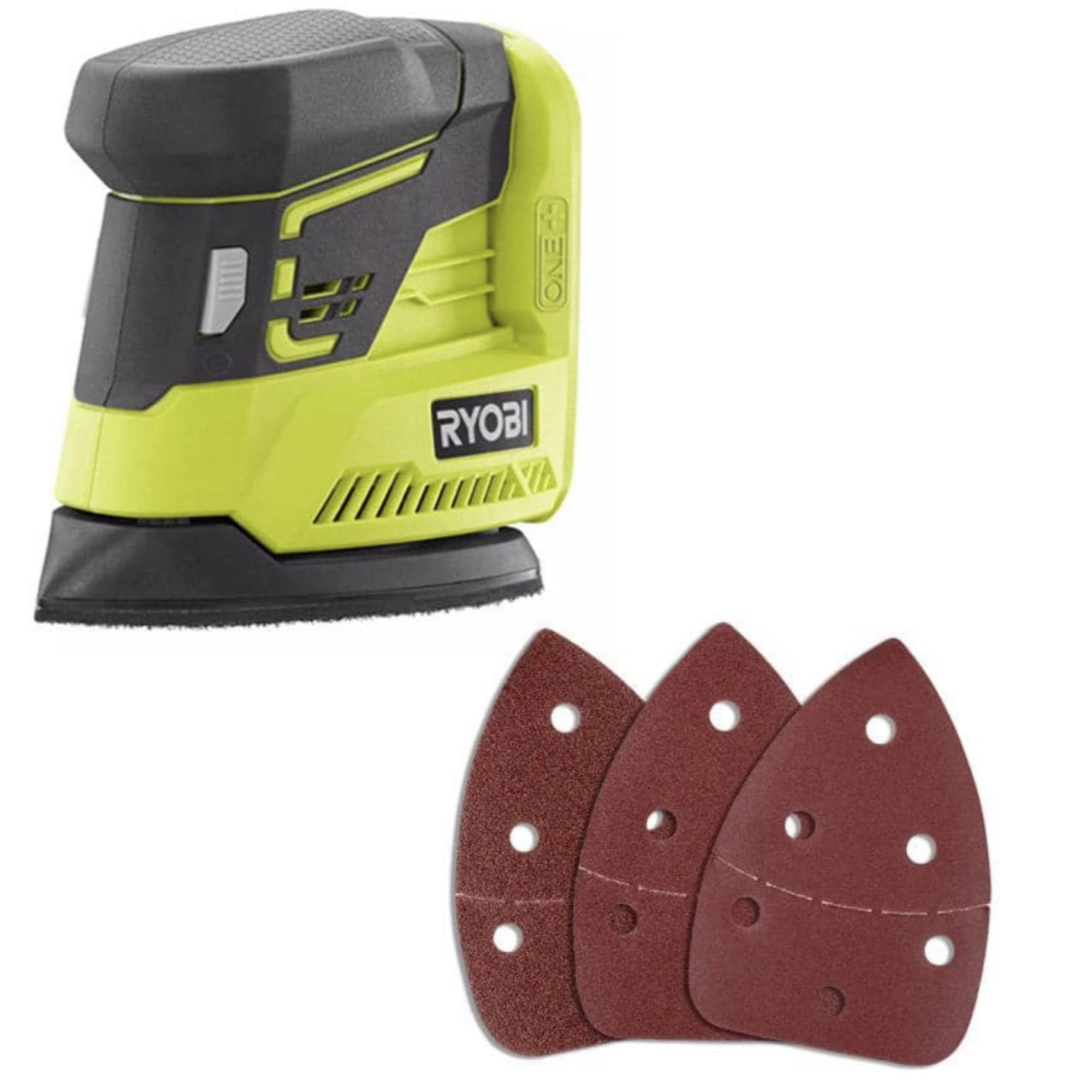 18V Buho Cordless Power Sander Bundle - 5 Inch Random Orbit Sander & Corner Cat Finish Sander with Pocket Flashlight (Bare Tools, No Battery) - Perfect for Woodworking, DIY Projects & Home Renovations