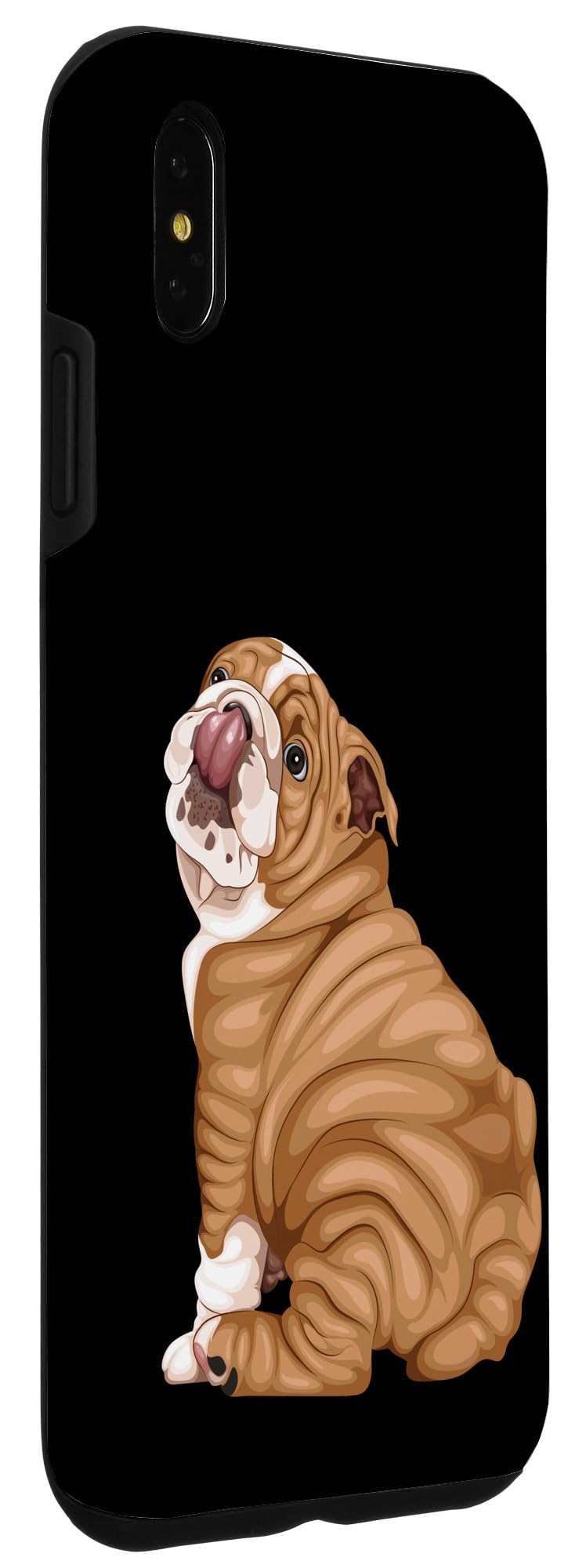 Funny English Bulldog iPhone XS Max Case - Cute Puppy Design Protective Phone Cover for Men & Women - Perfect for Daily Use, Work, and Travel