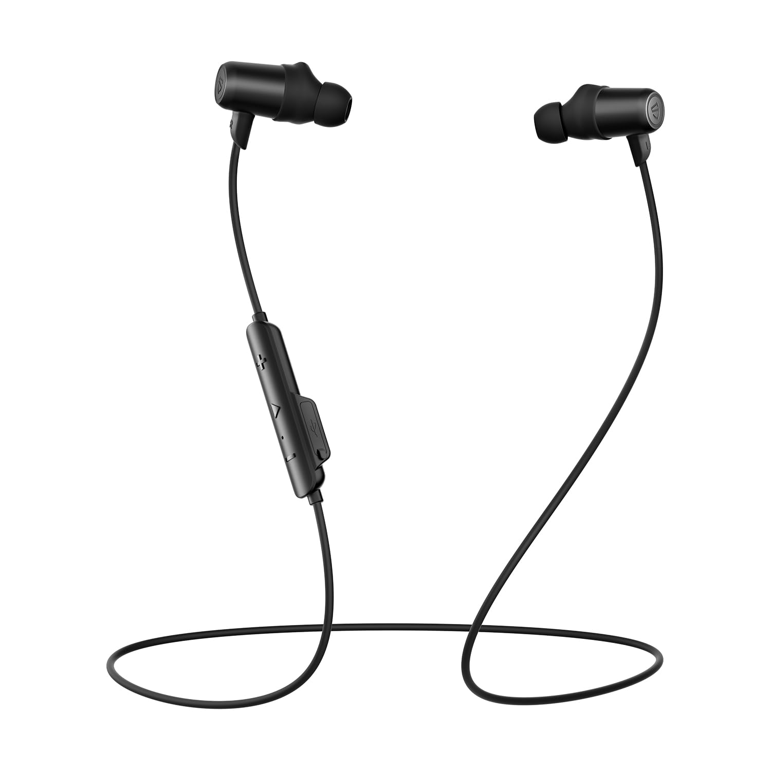 SoundPEATS Neckband Bluetooth Headphones - Wireless Sports Earbuds with IPX5 Sweatproof & Magnetic Design, 17H Playtime, Built-in Mic, Deep Bass - Perfect for Running, Gym Workouts & Commuting (Black)