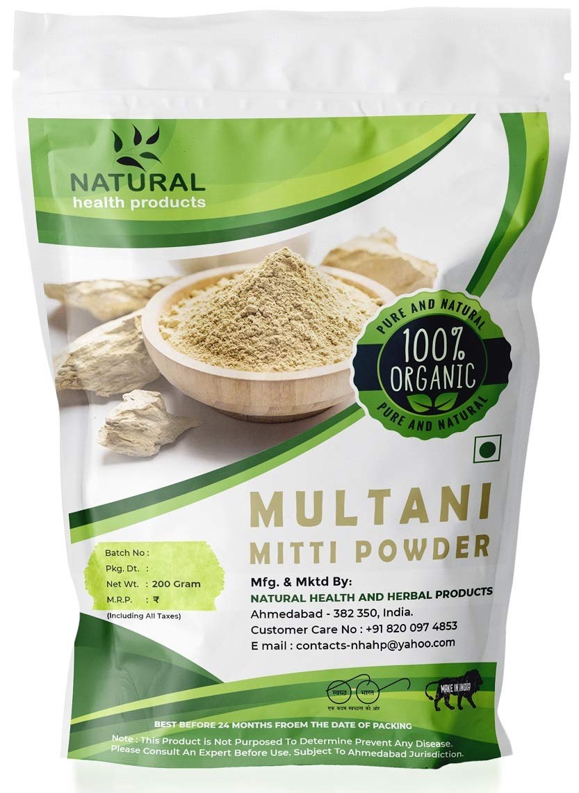 100% Natural Multani Mitti Powder (Fuller’s Earth/Calcium Bentonite Clay) for Glowing Skin & Healthy Hair - 100g Organic Face Mask & Hair Treatment | Detox, Acne Relief & Scalp Care - Perfect for Spa Day & DIY Beauty Routines